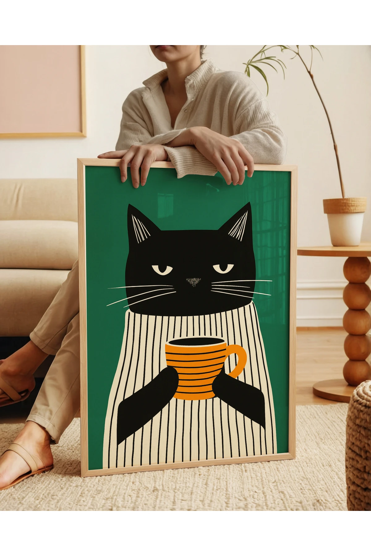 Kahve / Kedi Koleksiyonu – Çerçevesiz Poster
