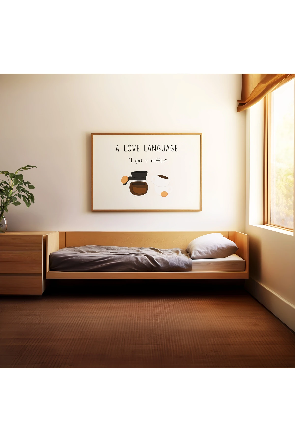 A Love Language - Kahve Koleksiyonu - Tablo Ölçülerinde Çerçevesiz Poster