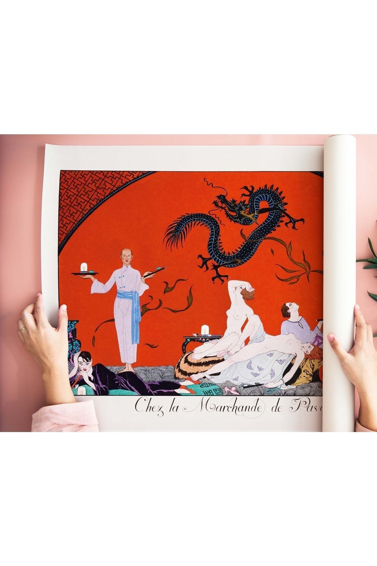 George Barbier - Moda Illüstrasyon Poster ( 1920 ) - Tablo Ölçülerinde Çerçevesiz Poster