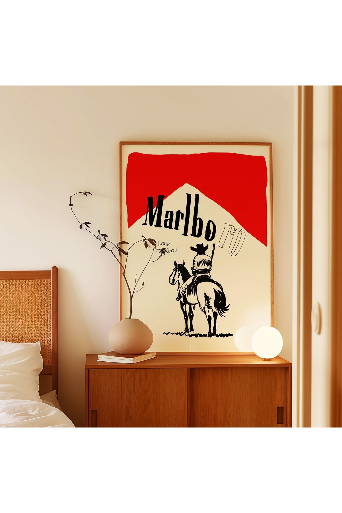 Lone Cowboy Poster - Yalnız Kovboy - Tablo Ölçülerinde Çerçevesiz Poster