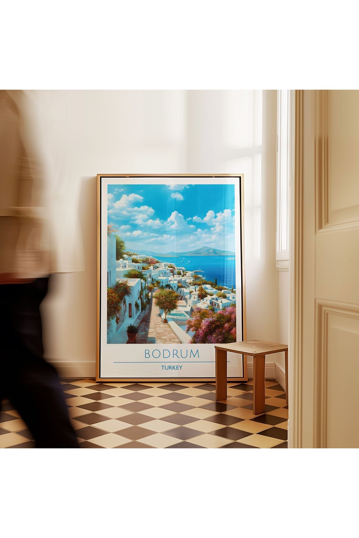 Bodrum Poster - Seyahat Posteri - Tablo Ölçülerinde Çerçevesiz Şehir Posteri
