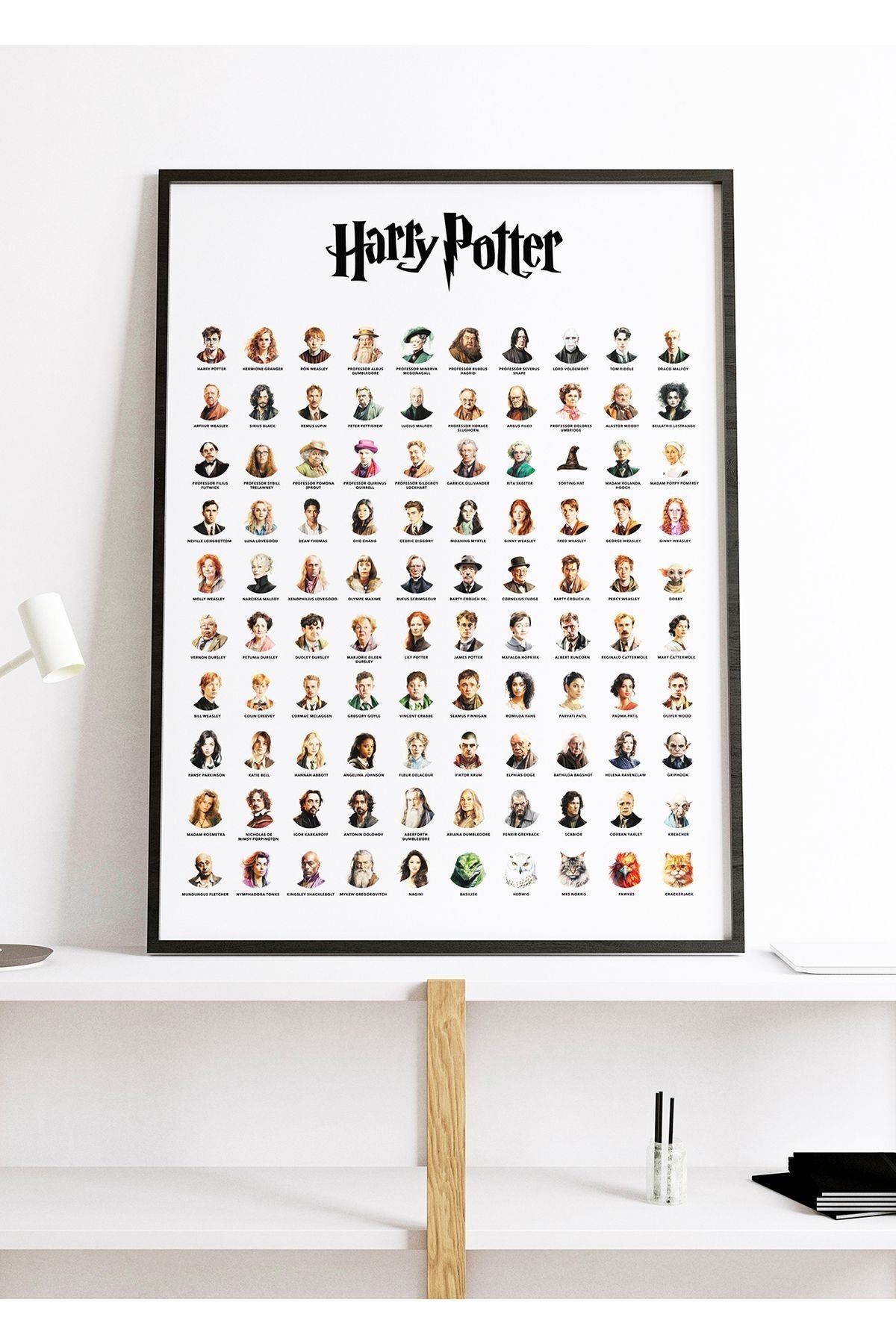 Harry Potter Poster - Tüm Karakterlerin Büyülü Galerisi - Çerçevesiz Poster Baskı