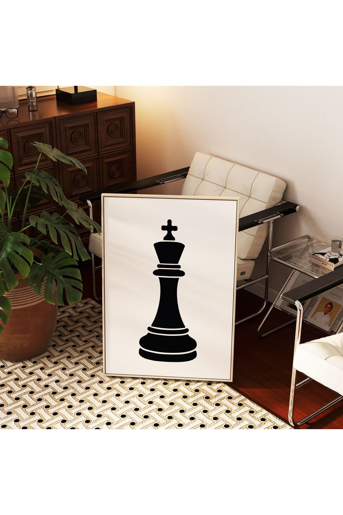 Chess King - Satranç Şah Posteri - Tablo Ölçülerinde Çerçevesiz Poster