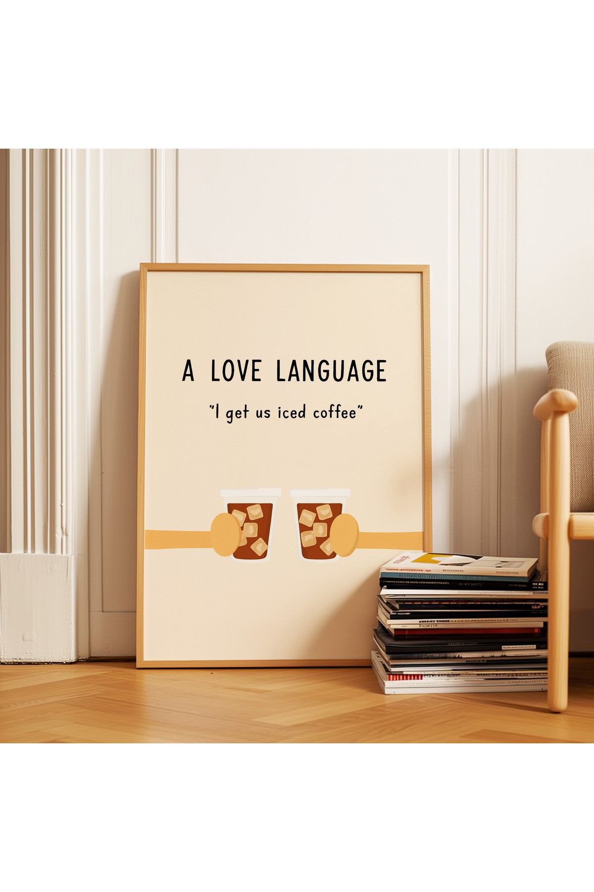 A Love Language - 2 - Minimal Kahve Posteri - Tablo Ölçülerinde Çerçevesiz Poster