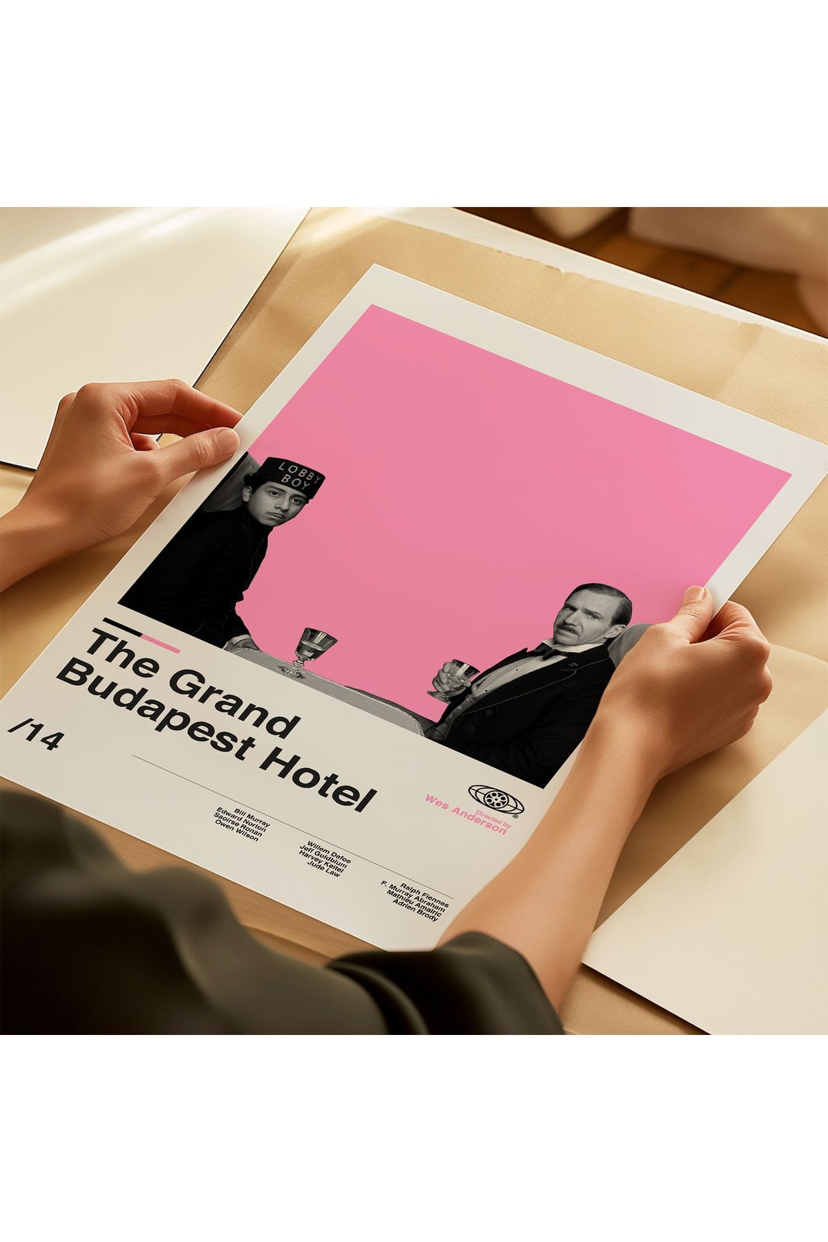 Büyük Budapeşte Oteli Poster - Tablo Ölçülerinde Ve Yüksek Çözünürlükte Çerçevesiz Film Posteri