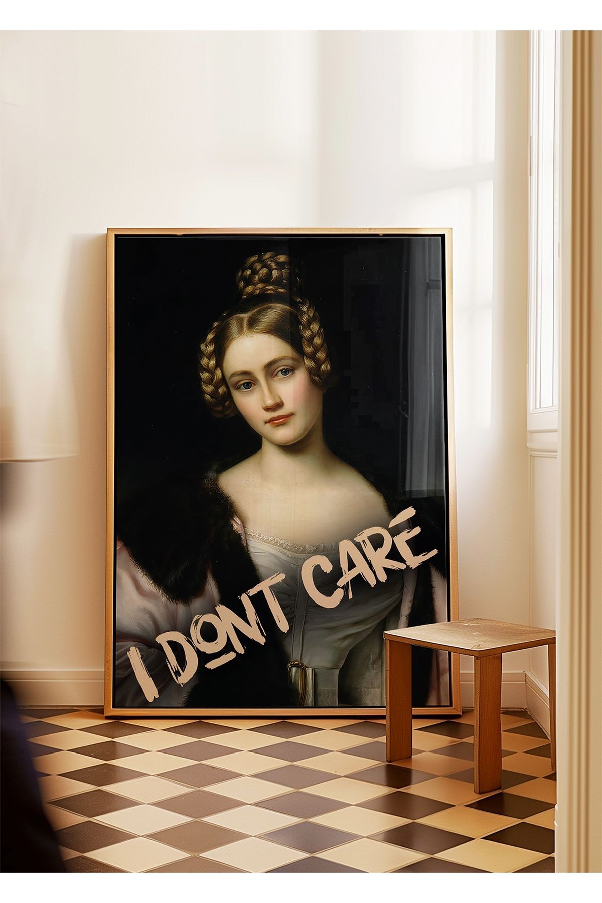 Barok Dönem Portre Poster - I Don't Care - Tablo Ölçülerinde Çerçevesiz Poster