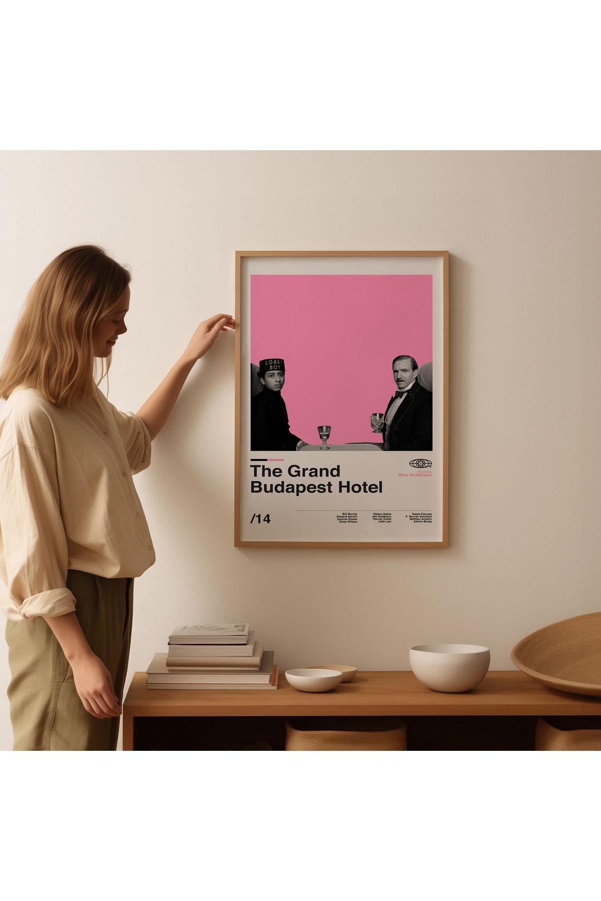 Büyük Budapeşte Oteli Poster - Tablo Ölçülerinde Ve Yüksek Çözünürlükte Çerçevesiz Film Posteri
