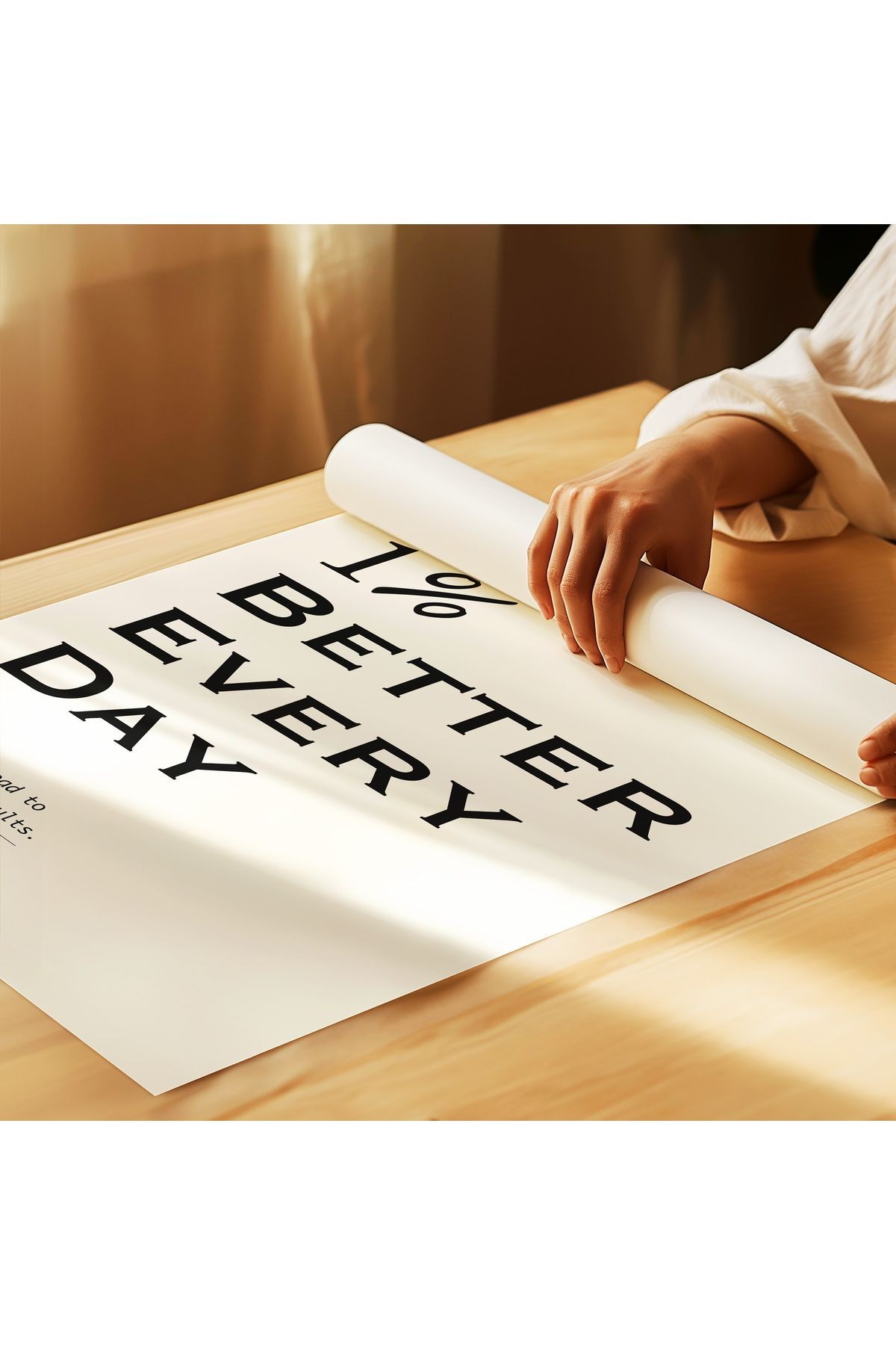 1% Better Every Day - Tablo Ölçülerinde Çerçevesiz Poster