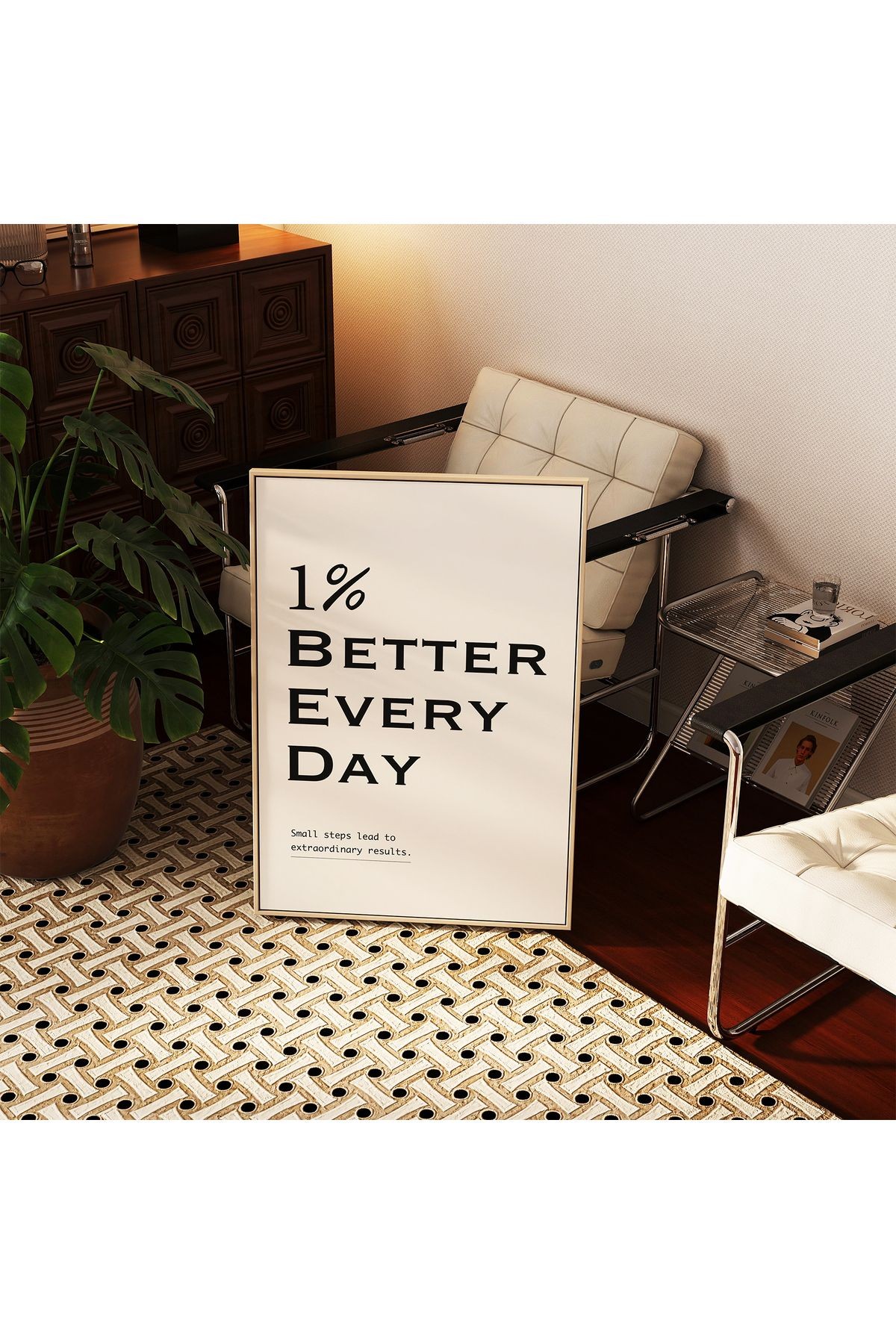 1% Better Every Day - Tablo Ölçülerinde Çerçevesiz Poster