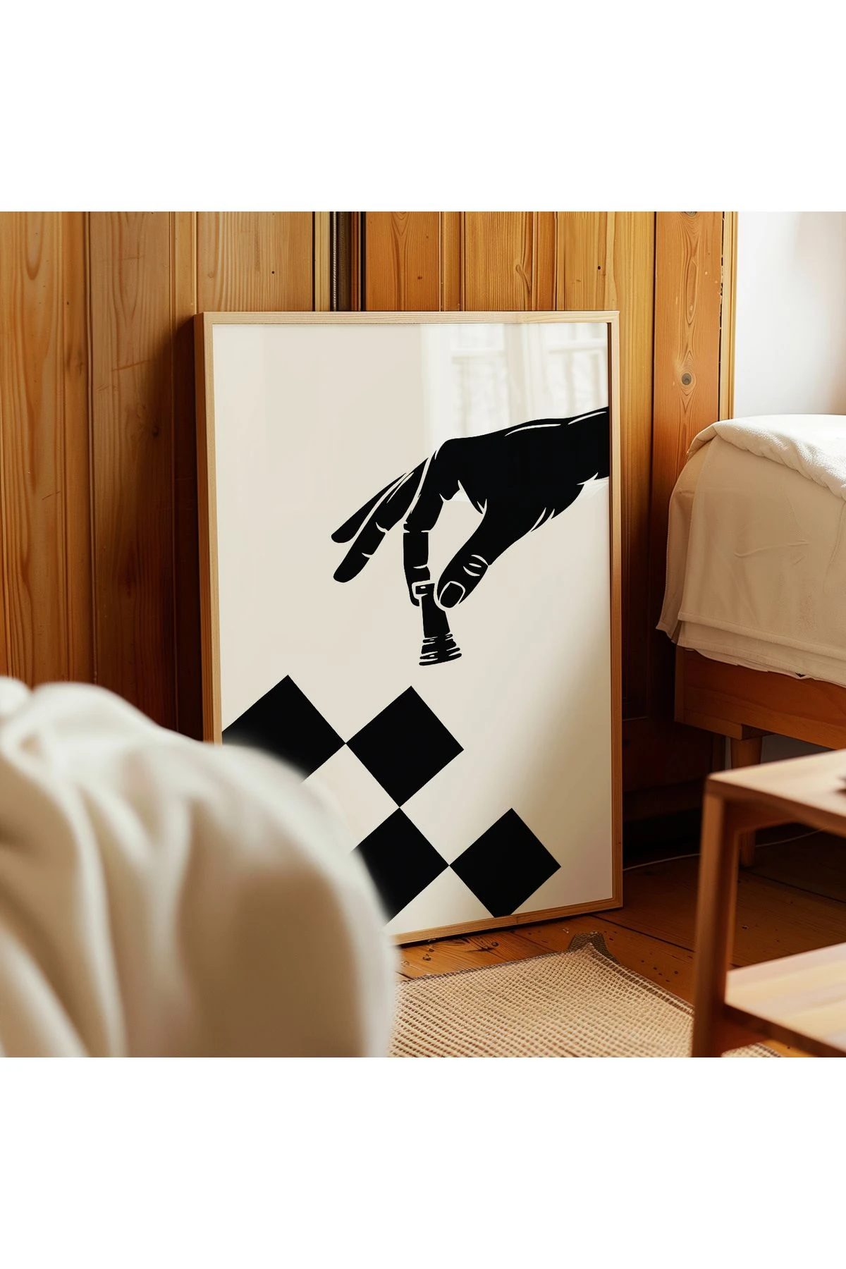 Chess Move - Satranç Hamlesi - Dekoratif Satranç Posteri - Tablo Ölçülerinde Çerçevesiz Poster