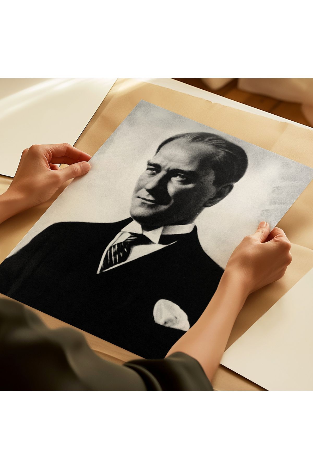 Atatürk Poster - Tablo Ölçülerinde Yüksek Çözünürlükte Çerçevesiz Poster