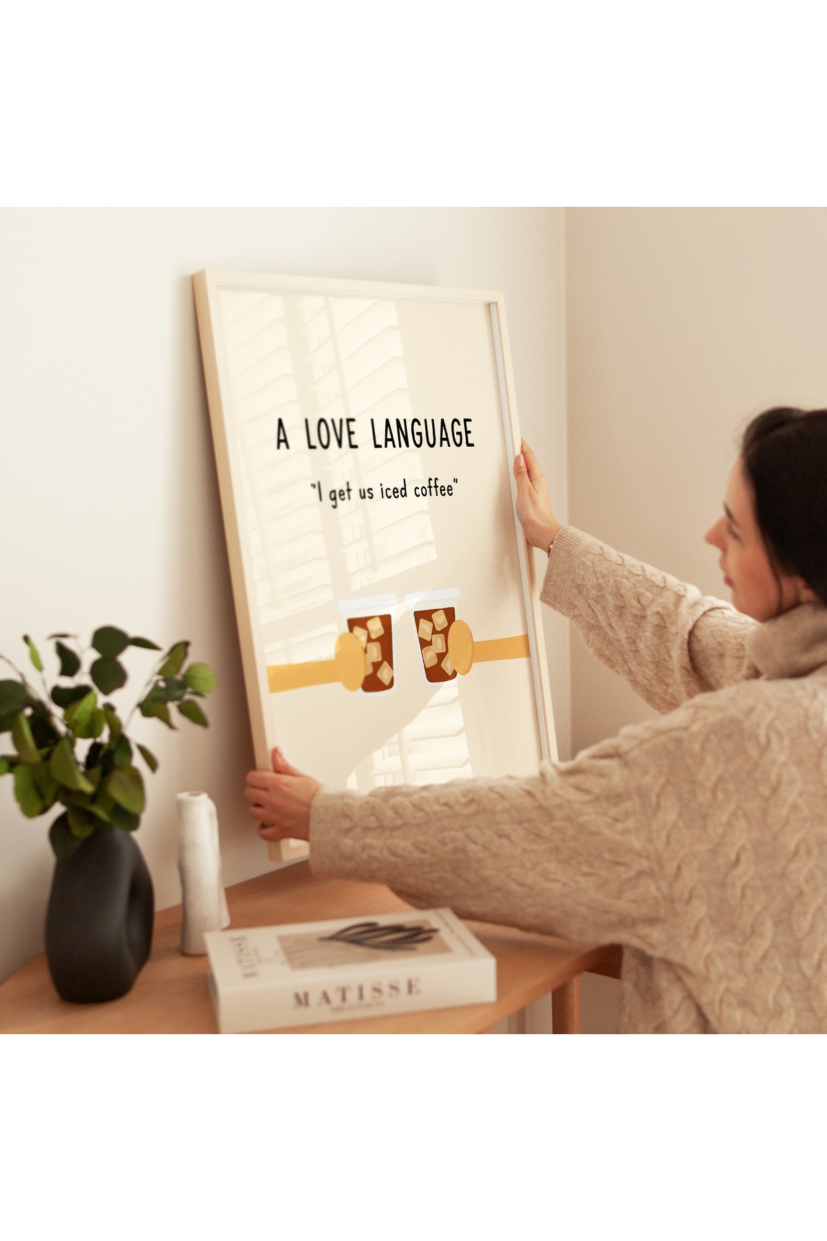 A Love Language - 2 - Minimal Kahve Posteri - Tablo Ölçülerinde Çerçevesiz Poster