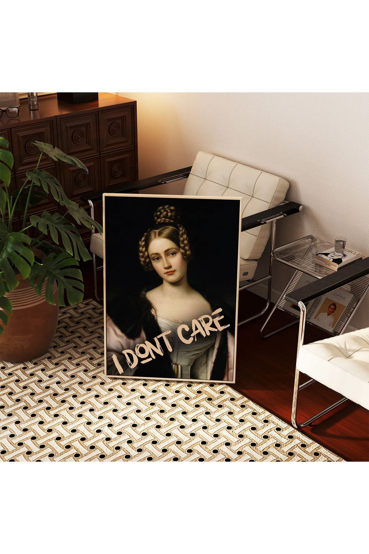 Barok Dönem Portre Poster - I Don't Care - Tablo Ölçülerinde Çerçevesiz Poster