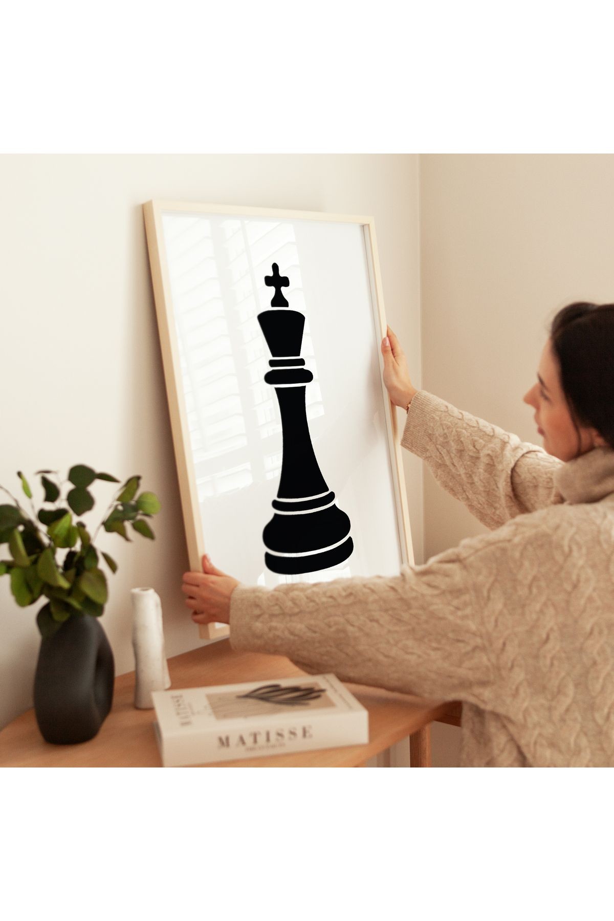 Chess King - Satranç Şah Posteri - Tablo Ölçülerinde Çerçevesiz Poster