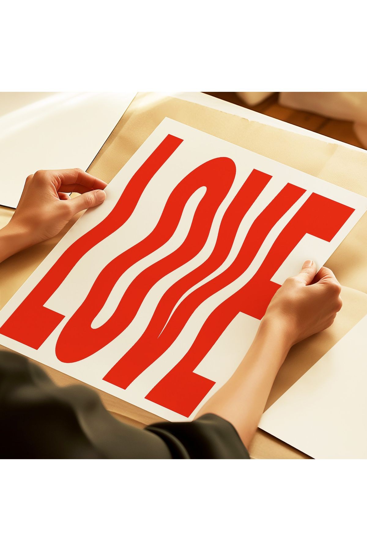 Love Poster - Aşk - Tablo Ölçülerinde Çerçevesiz Poster