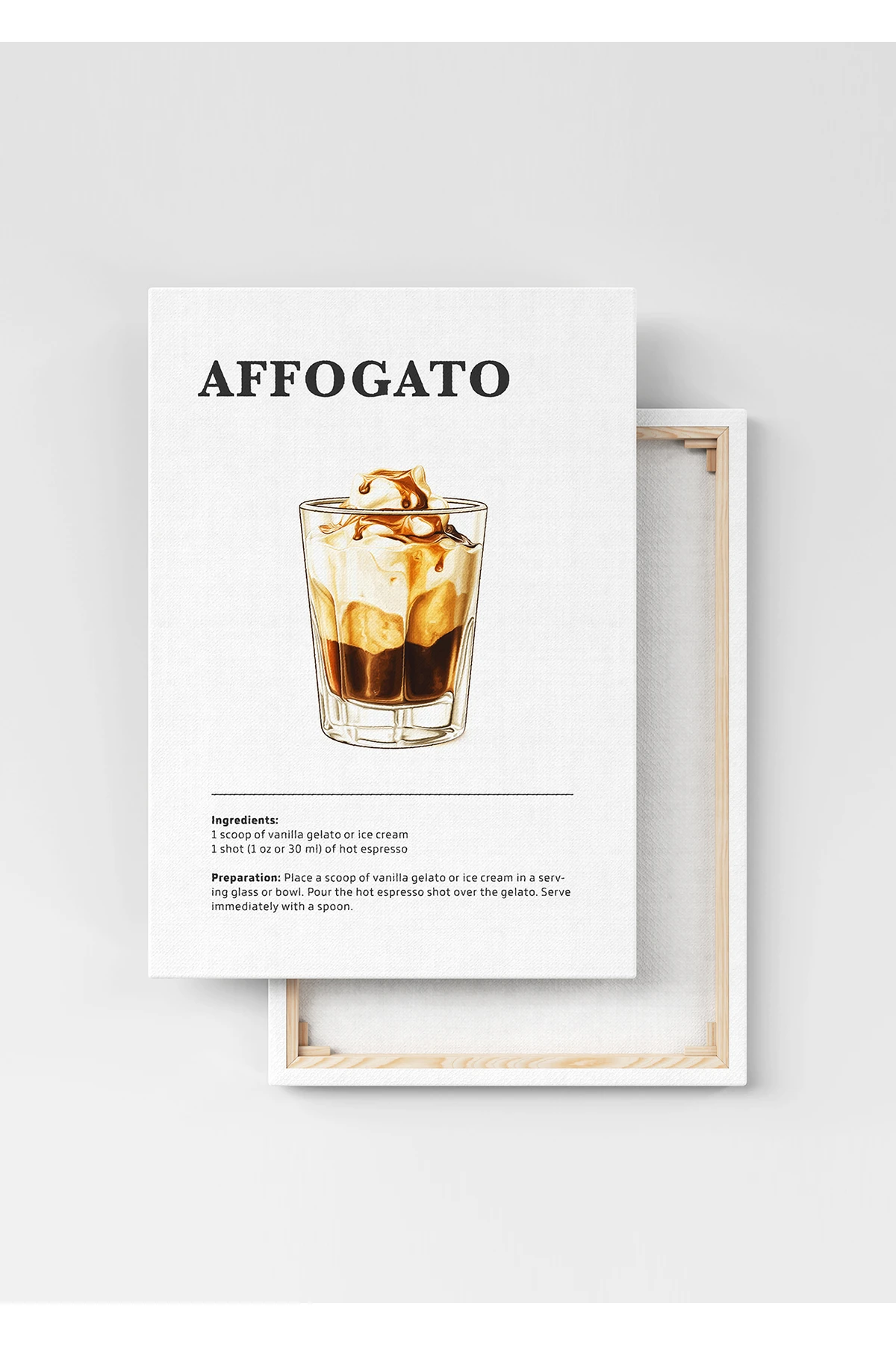 Affogato - Kahve Koleksiyonu - Kanvas Tablo