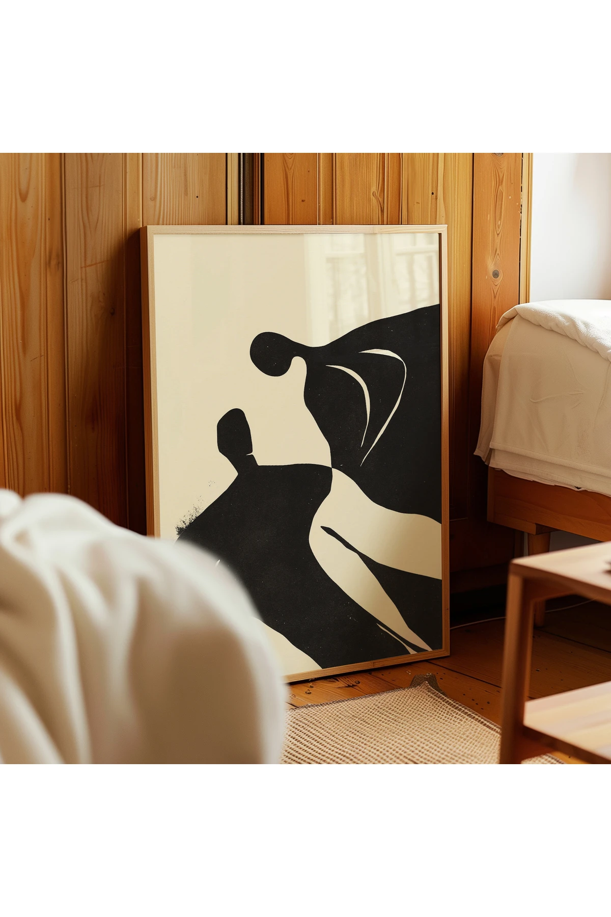 Abstract Embrace – Soyut Sanat Koleksiyonu – Tablo Ölçülerinde Çerçevesiz Poster