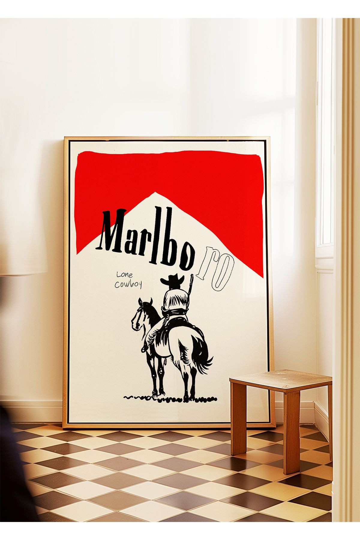 Lone Cowboy Poster - Yalnız Kovboy - Tablo Ölçülerinde Çerçevesiz Poster