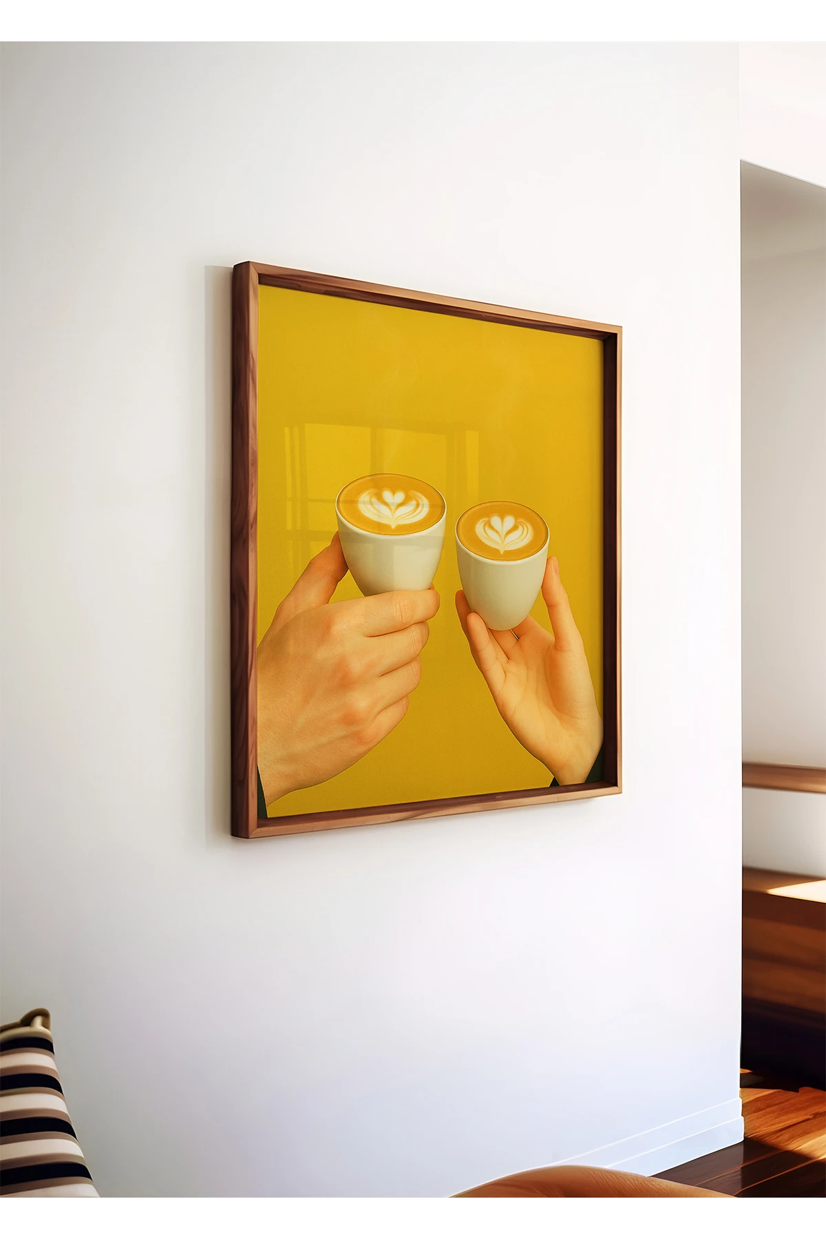 A Cup of Connection - Espresso - Kahve Koleksiyonu - Kare Poster - Tablo Ölçülerinde Çerçevesiz Poster