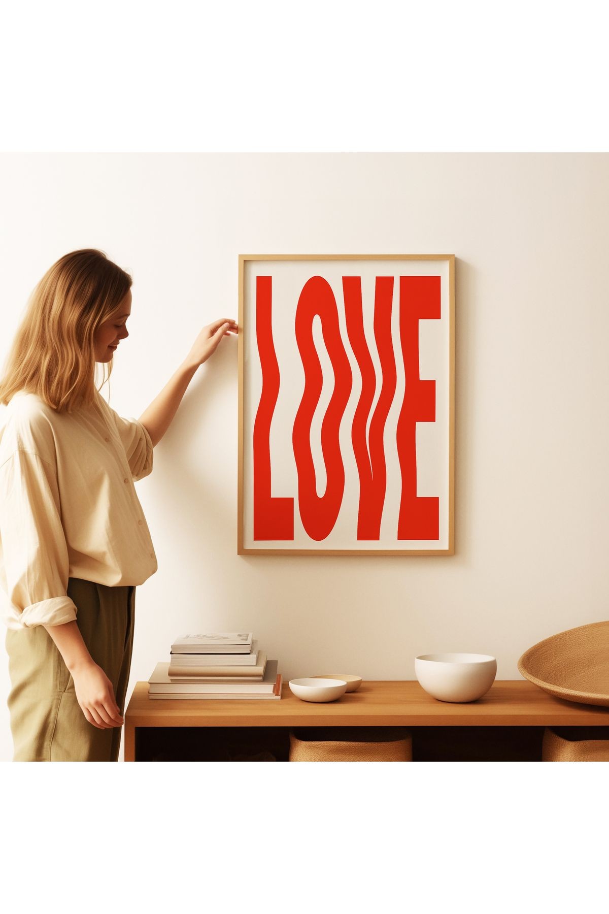 Love Poster - Aşk - Tablo Ölçülerinde Çerçevesiz Poster