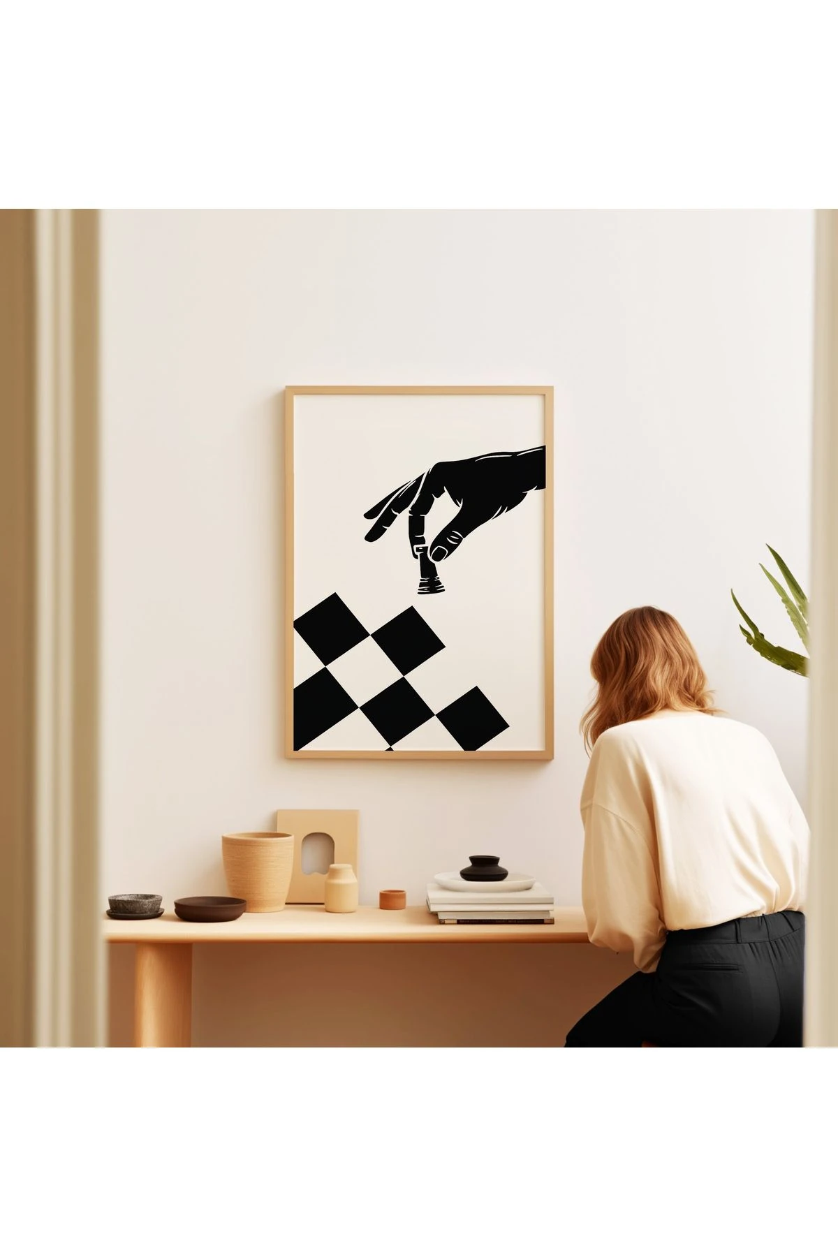 Chess Move - Satranç Hamlesi - Dekoratif Satranç Posteri - Tablo Ölçülerinde Çerçevesiz Poster