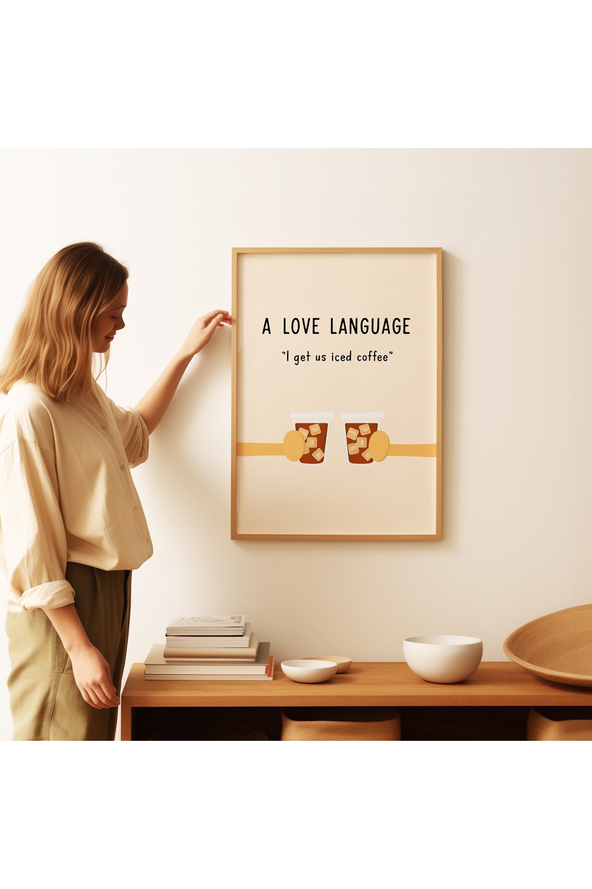 A Love Language - 2 - Minimal Kahve Posteri - Tablo Ölçülerinde Çerçevesiz Poster