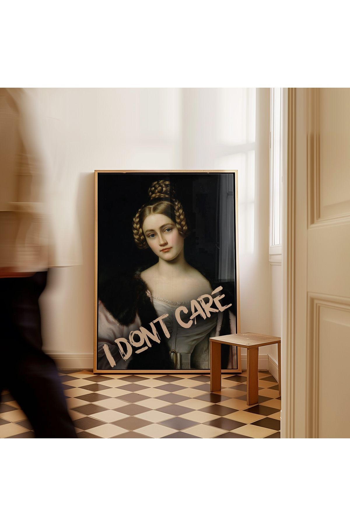 Barok Dönem Portre Poster - I Don't Care - Tablo Ölçülerinde Çerçevesiz Poster