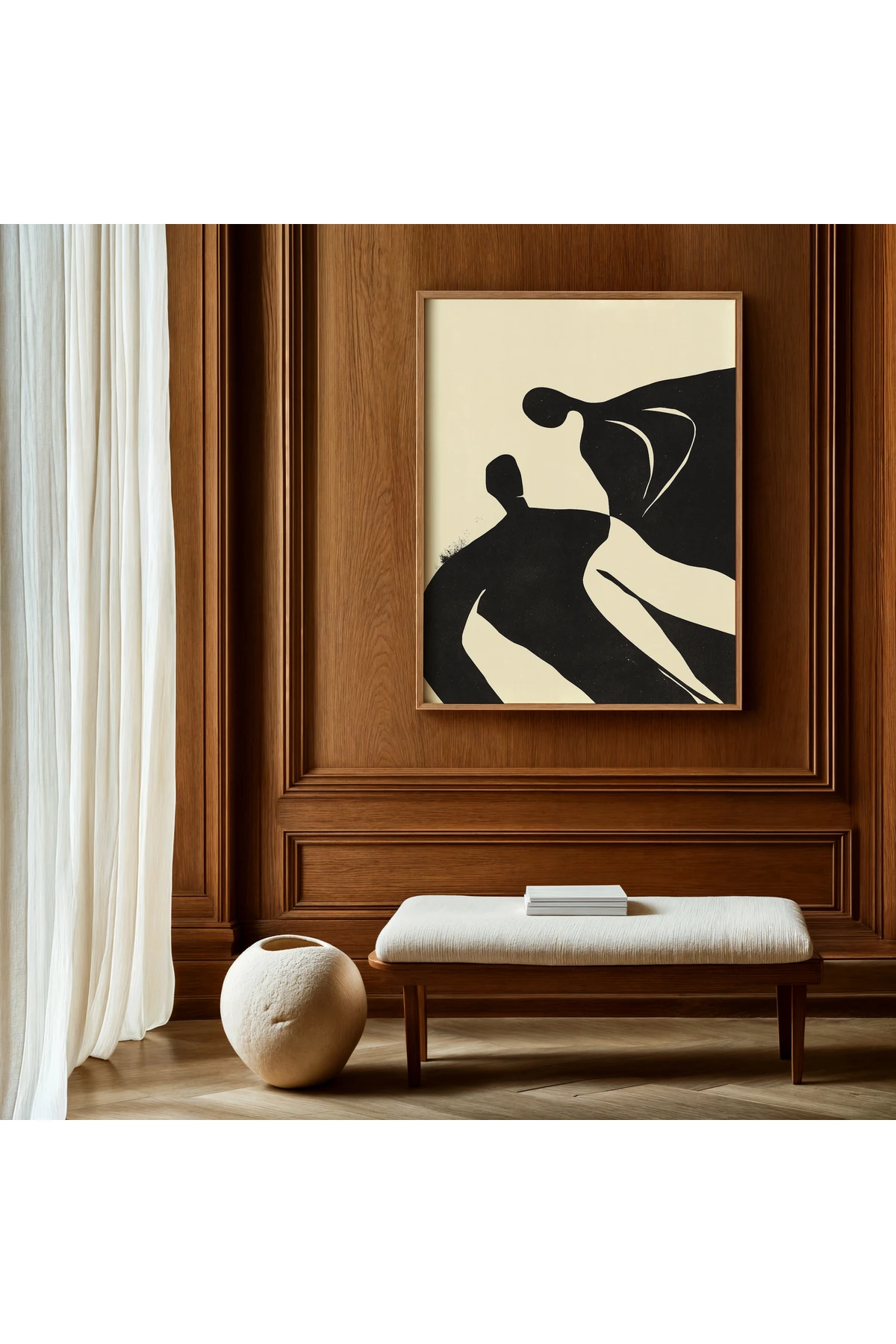 Abstract Embrace – Soyut Sanat Koleksiyonu – Tablo Ölçülerinde Çerçevesiz Poster