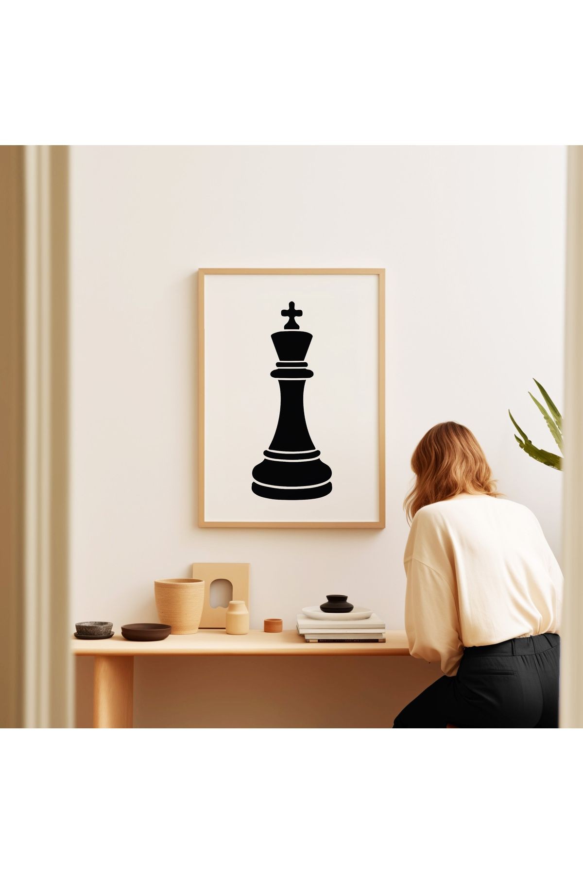 Chess King - Satranç Şah Posteri - Tablo Ölçülerinde Çerçevesiz Poster