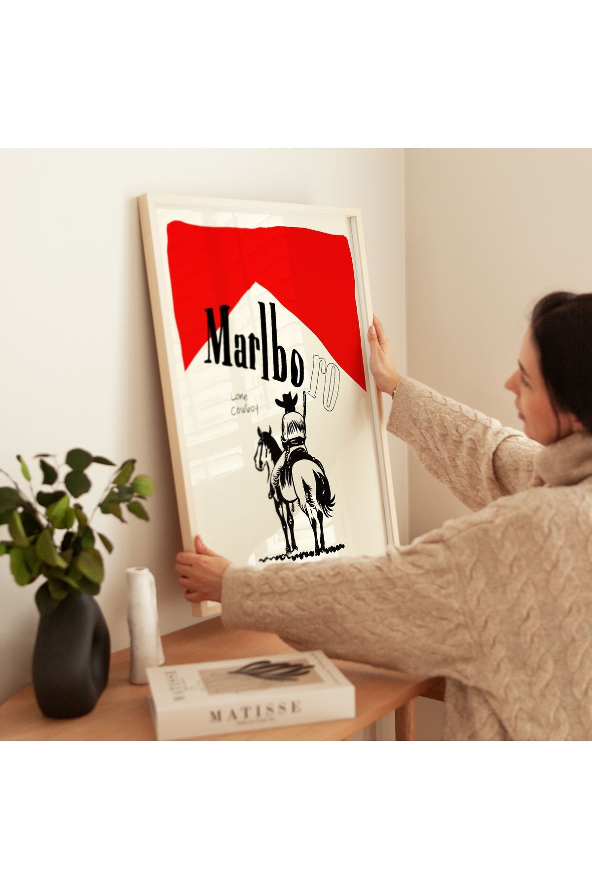 Lone Cowboy Poster - Yalnız Kovboy - Tablo Ölçülerinde Çerçevesiz Poster