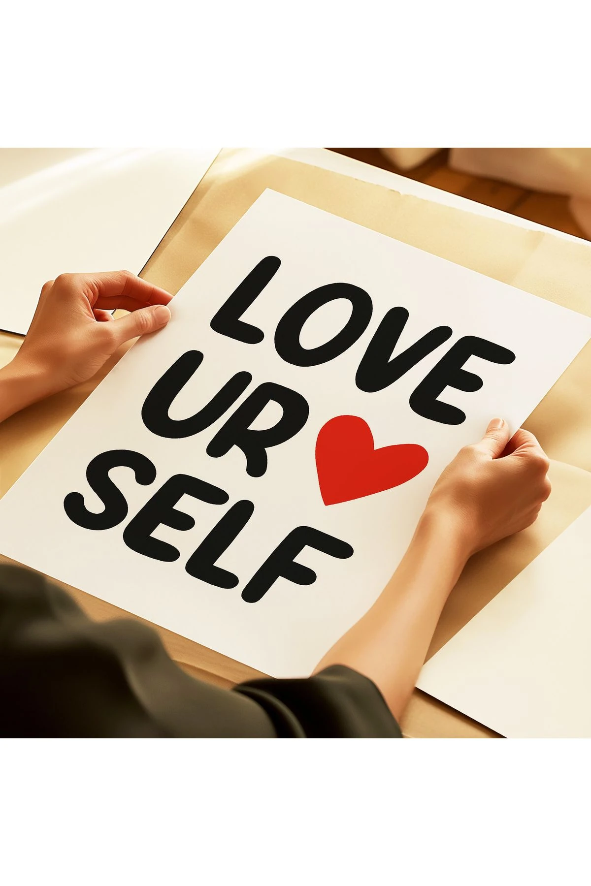 Love Yourself - Kendini Sev - Tablo Ölçülerinde Çerçevesiz Poster