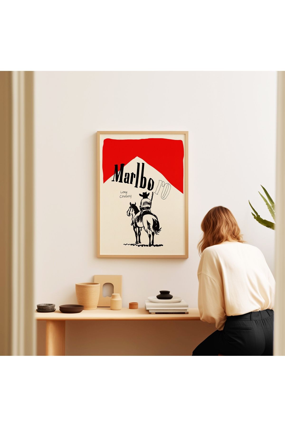 Lone Cowboy Poster - Yalnız Kovboy - Tablo Ölçülerinde Çerçevesiz Poster