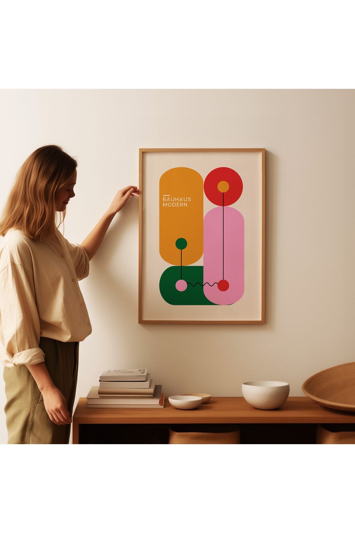 Bauhaus Exhibition Poster - Tablo Ölçülerinde Çerçevesiz Poster