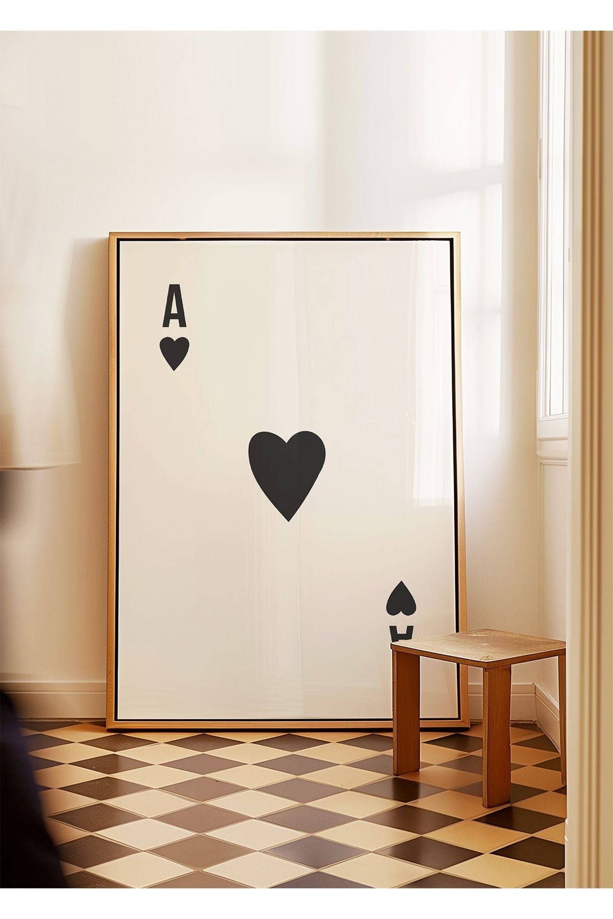 Ace Of Hearts Poster - Tablo Ölçülerinde Çerçevesiz Poster
