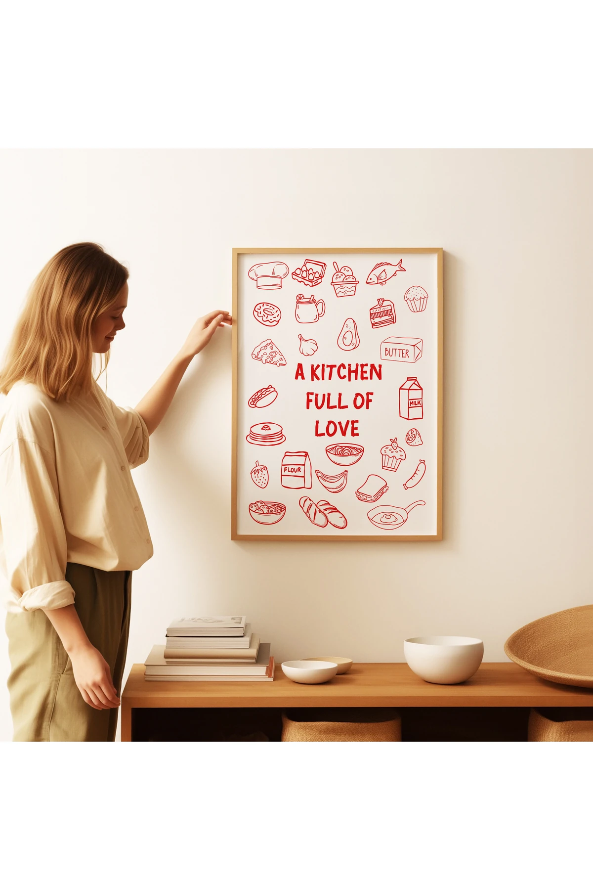 A Kitchen Full of Love – Mutfak Koleksiyonu - Tablo Ölçülerinde Çerçevesiz Poster