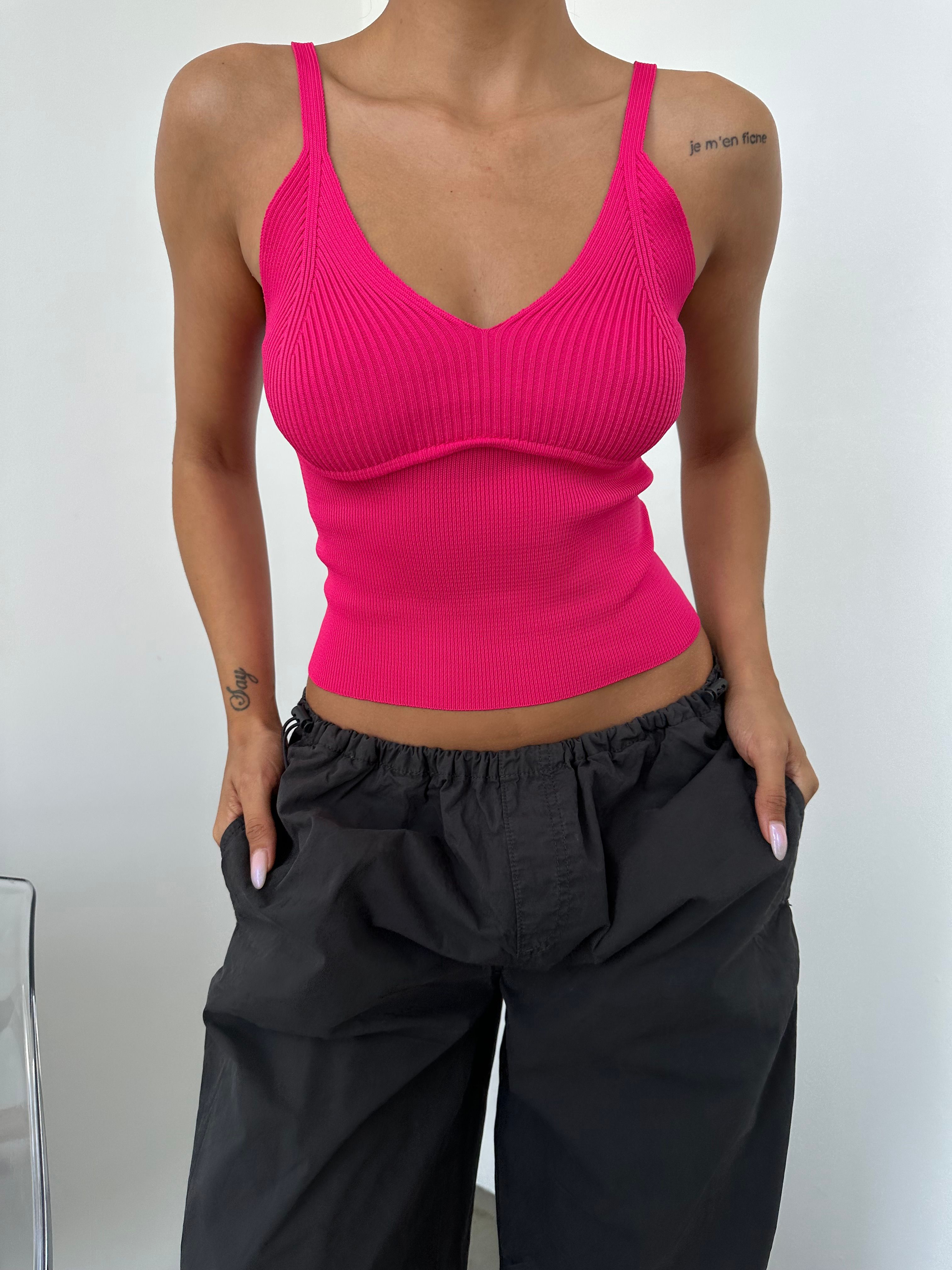 Kadın Bombeli Crop Triko Bluz