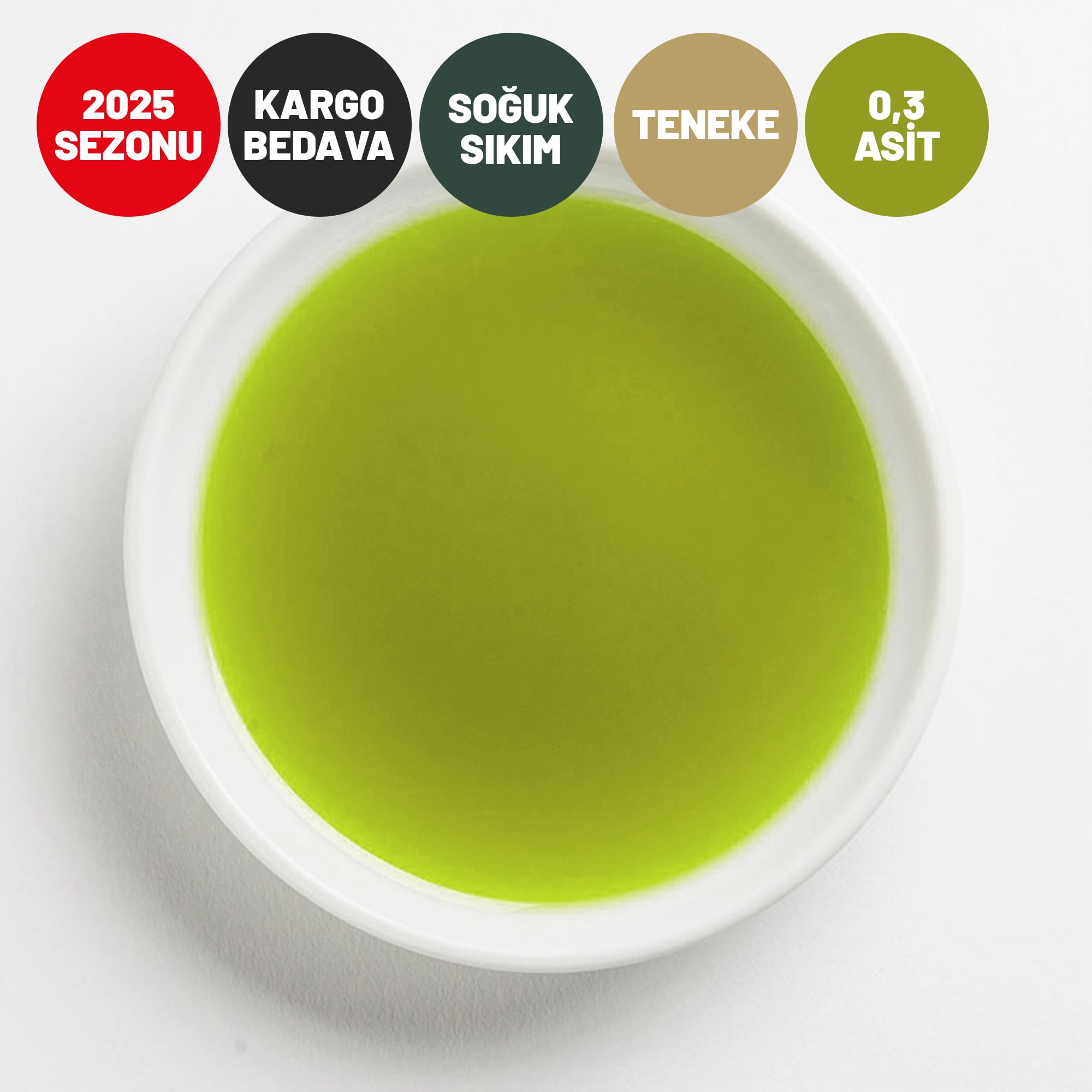 Domat Erken Hasat Soğuk Sıkım Zeytinyağı -  2025 Sezonu (5 Litre)