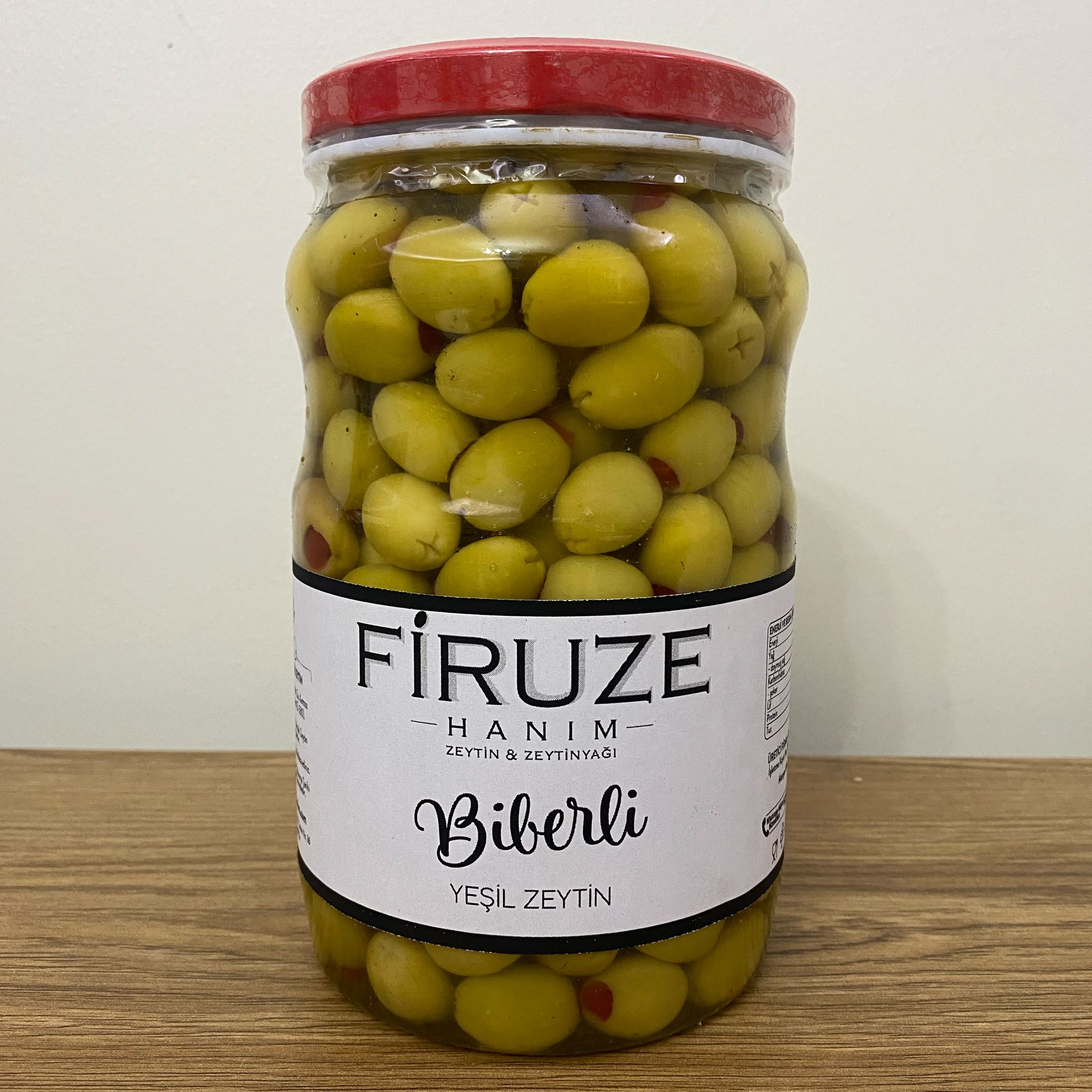 Biber Dolgulu Yeşil Zeytin (1 Kilogram)