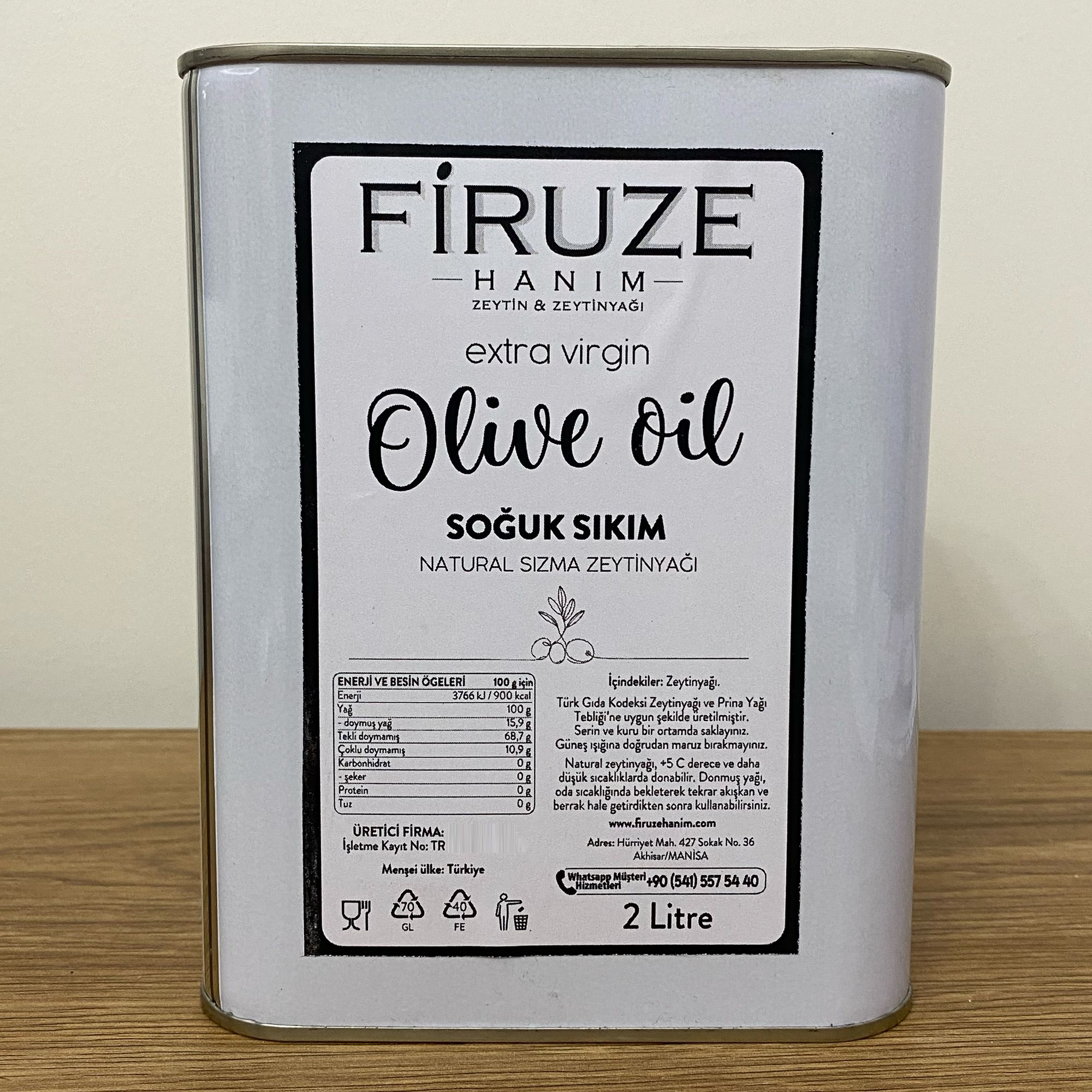 Olgun Hasat Sızma Soğuk Sıkım Zeytinyağı - 2024 Sezonu (2 Litre)