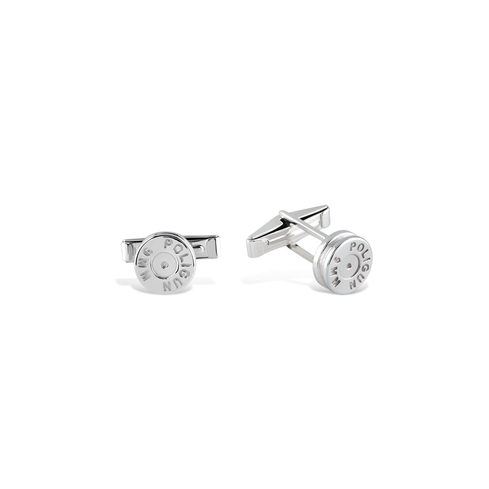 Silver 9MM Capsule Cufflink - Silver Color