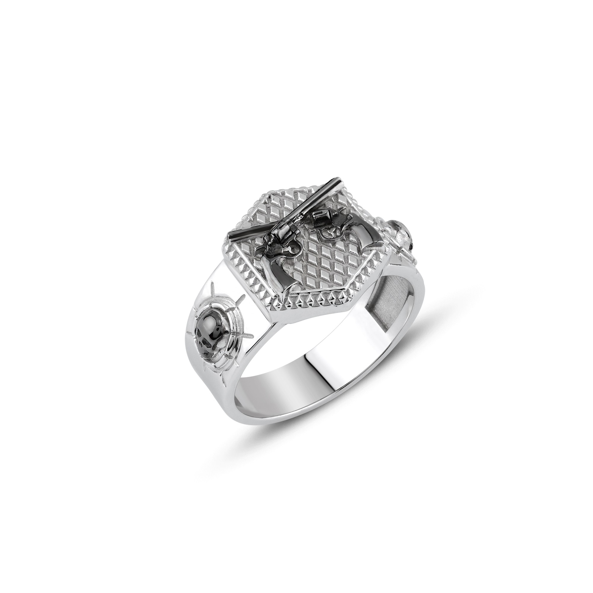 Silver Revolver Ring - Silver Color