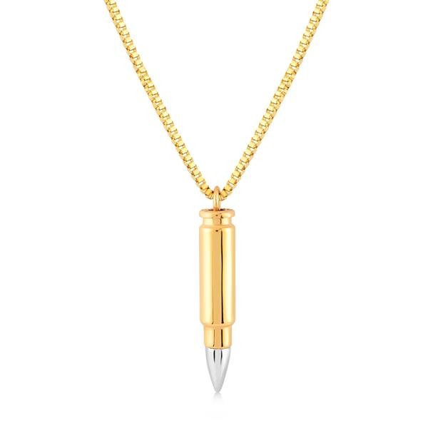 Gold Plated 7,62mm Necklace