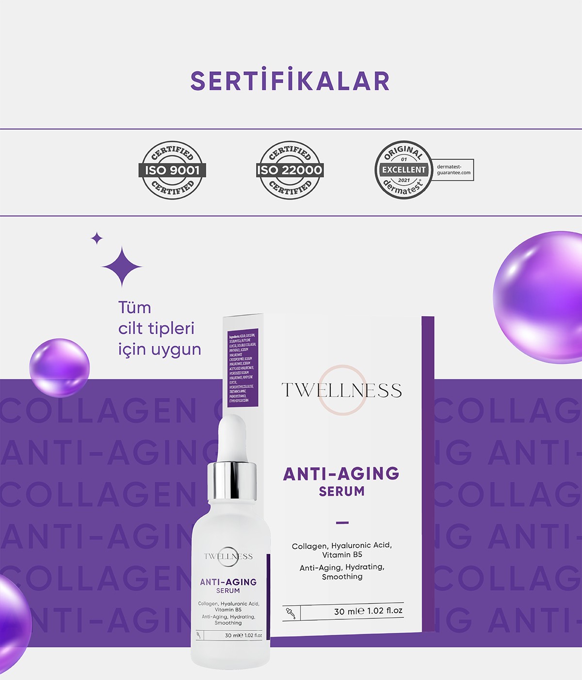 Twellness Kolajen Yaşlanma Karşıtı Serum - 30 ml