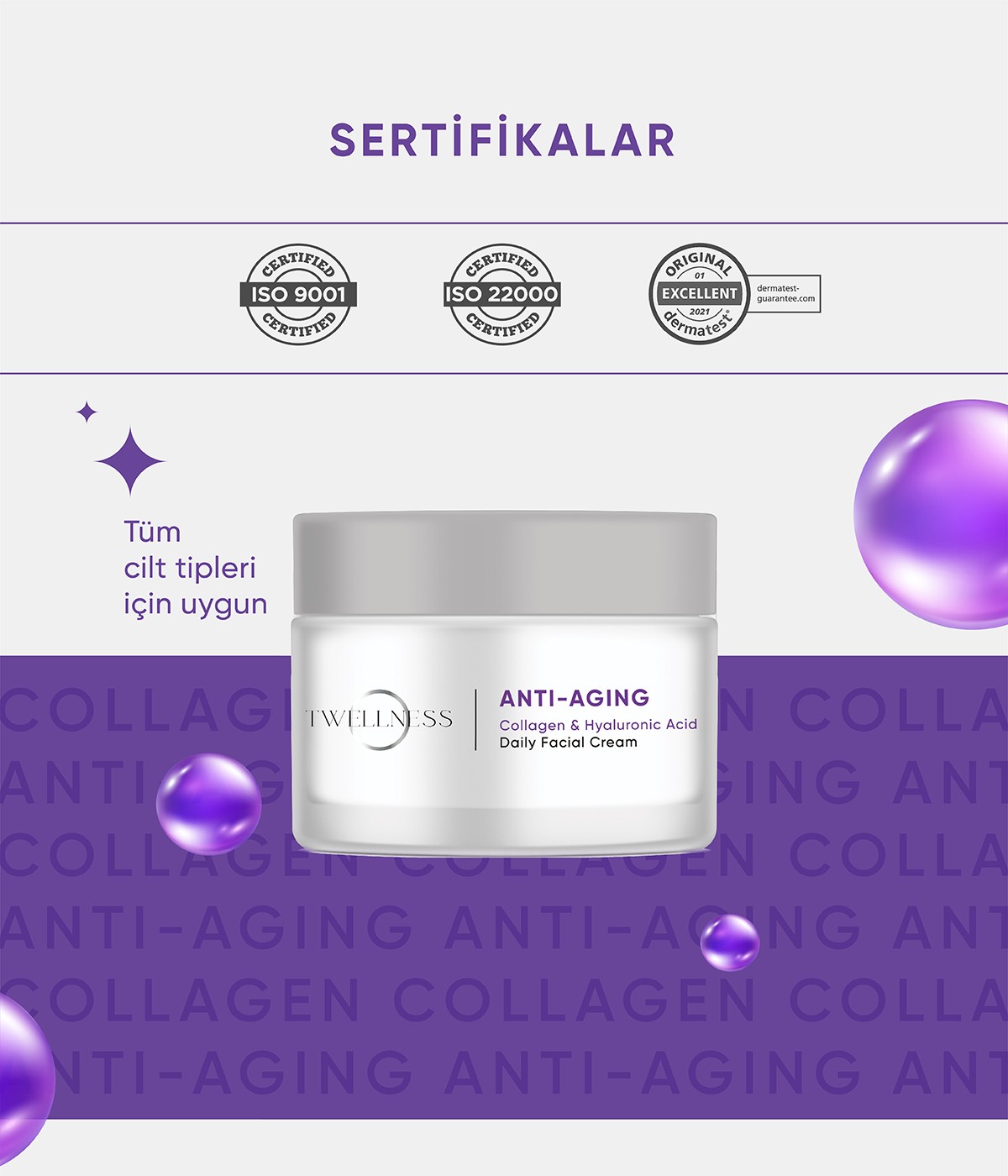 Twellness Kolajen Yaşlanma Karşıtı Günlük Yüz Kremi - 50 ml