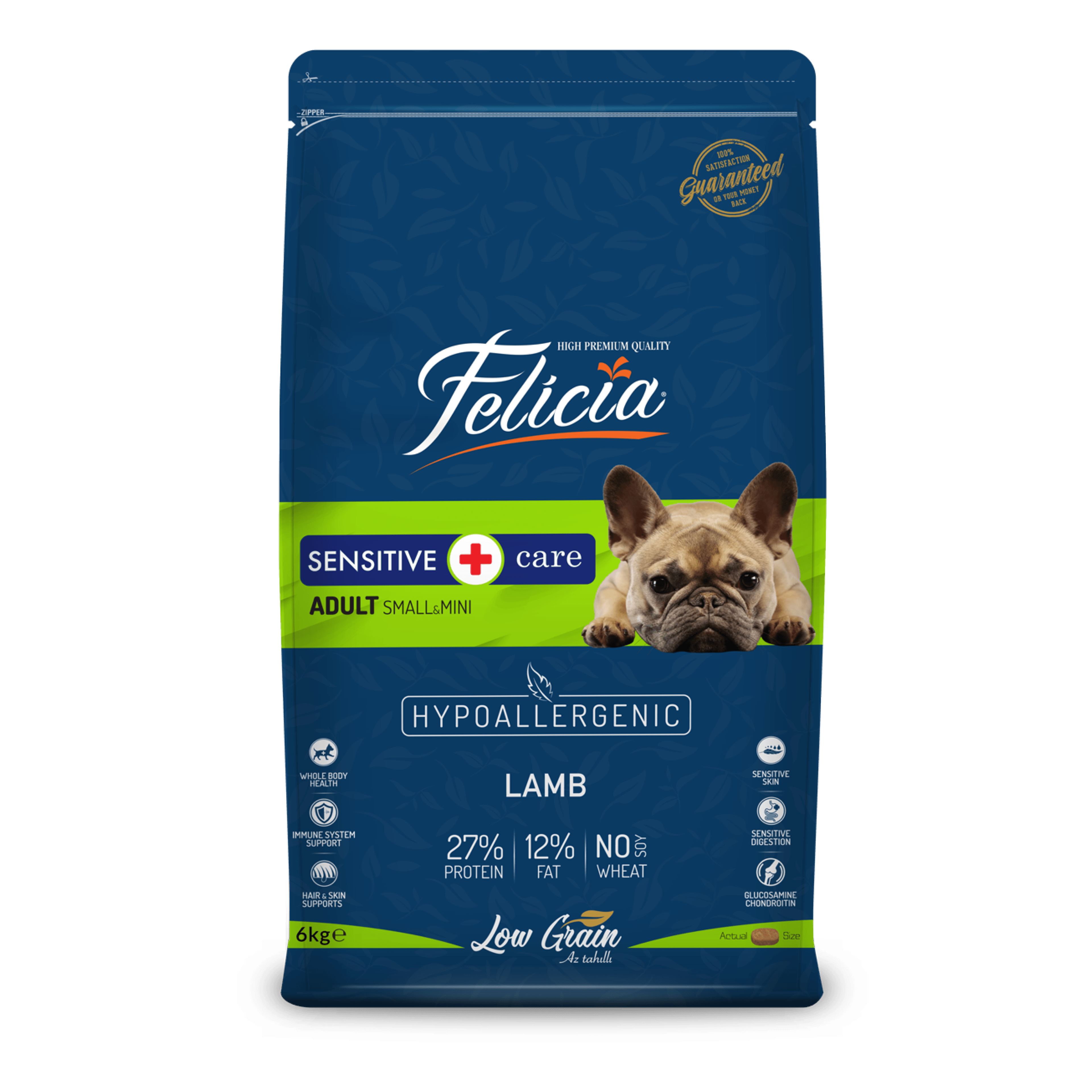 Felicia HypoAllergenic Kuzulu Pirinçli Küçük Irk Düşük Tahıllı Yetişkin Köpek Maması 6 kg