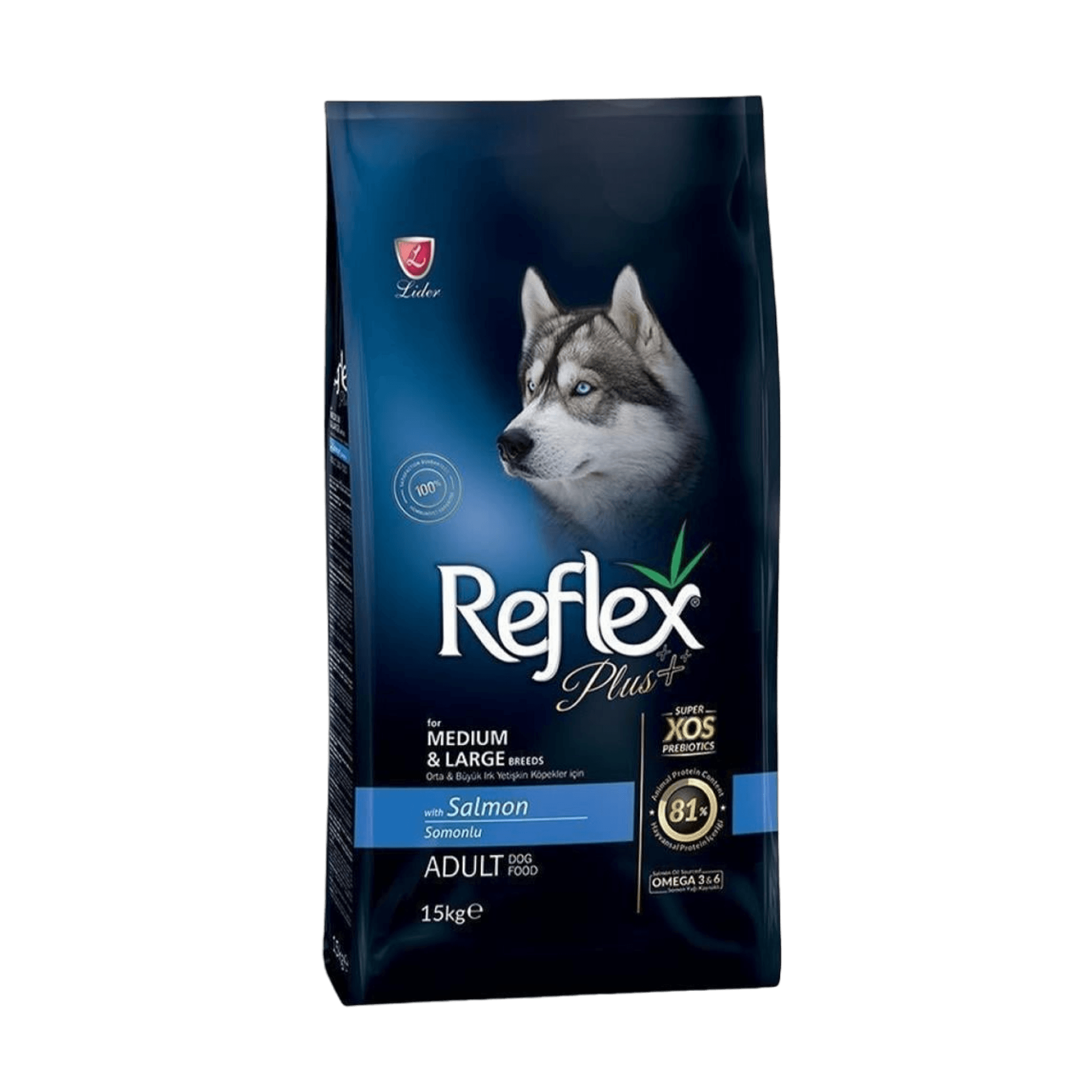 Reflex Plus Orta ve Büyük Irk Somonlu Yetişkin Köpek Maması 15 kg