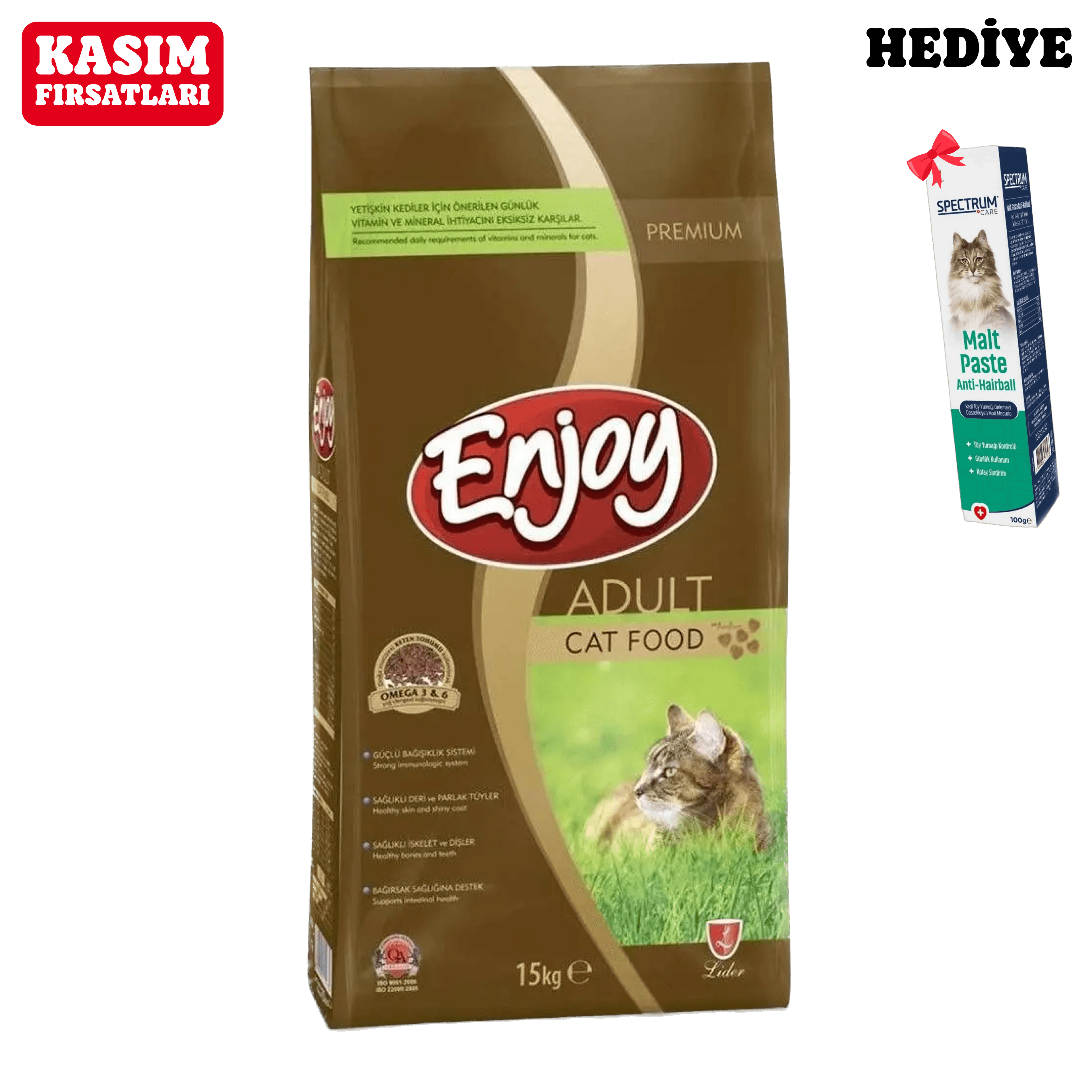 Enjoy Tavuklu Yetişkin Kedi Maması 15 kg