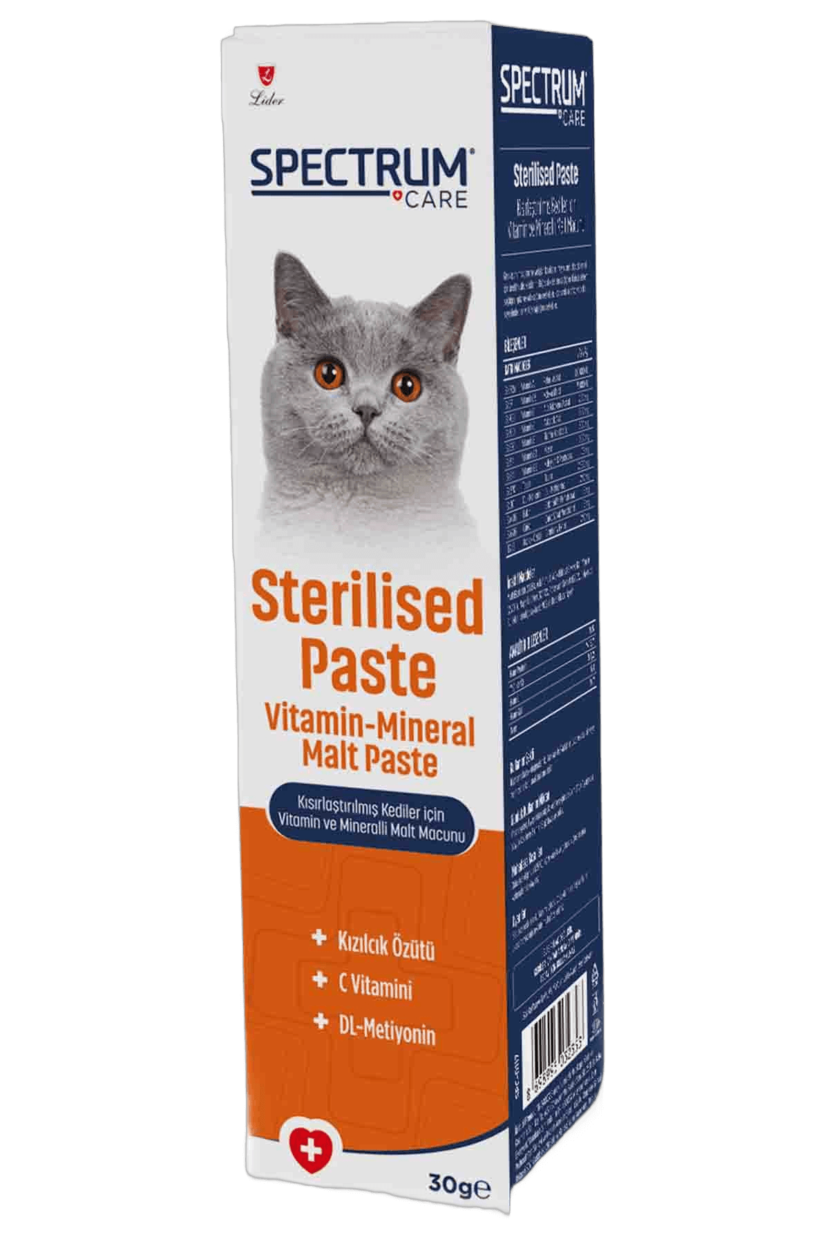 Spectrum Kısırlaştırılmış Kediler İçin Vitamin ve Mineralli Malt Macunu 30 gr