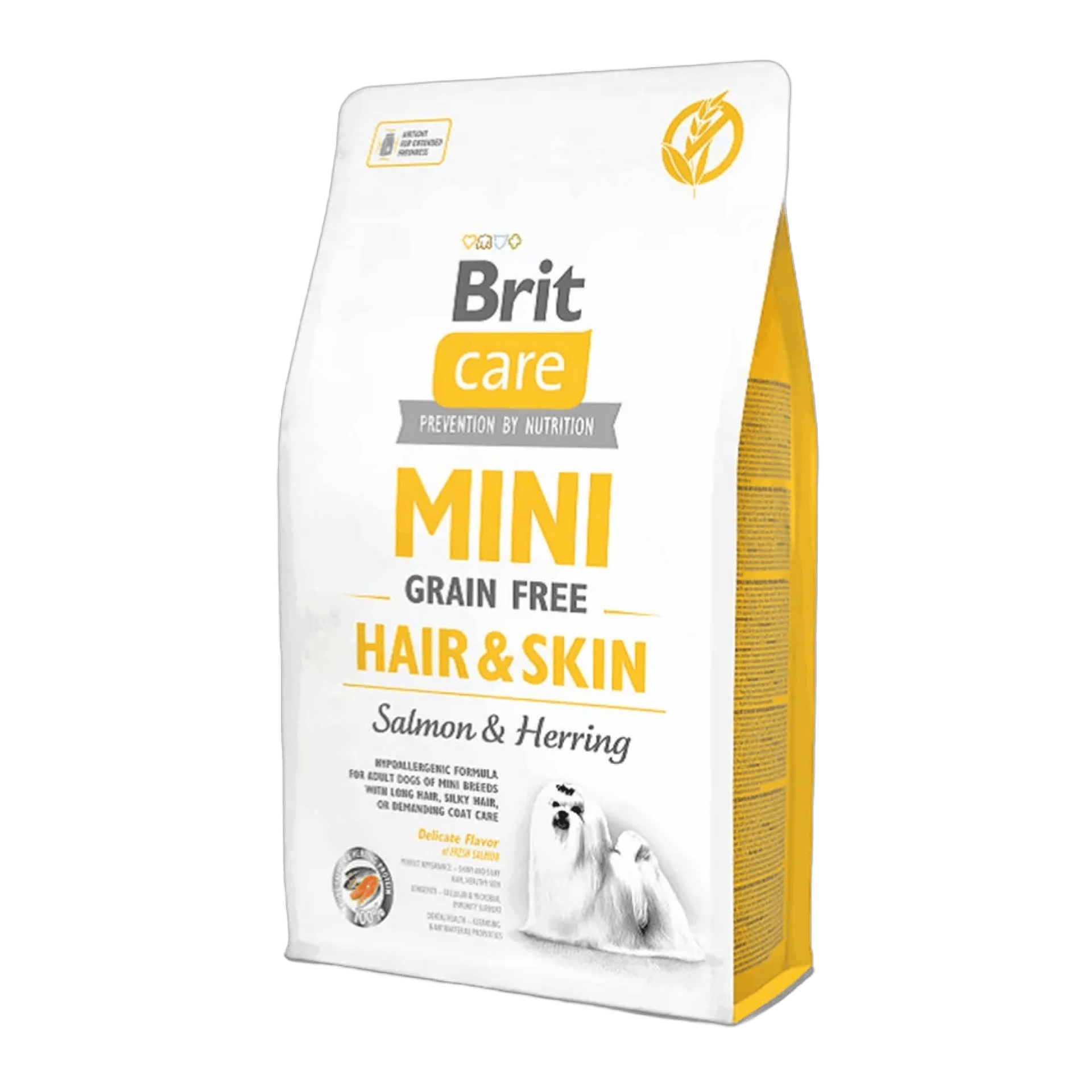 Brit Care Mini Hair&Skin Tahılsız Somon ve Ringa Balıklı Küçük Irk Yetişkin Köpek Maması 2 kg