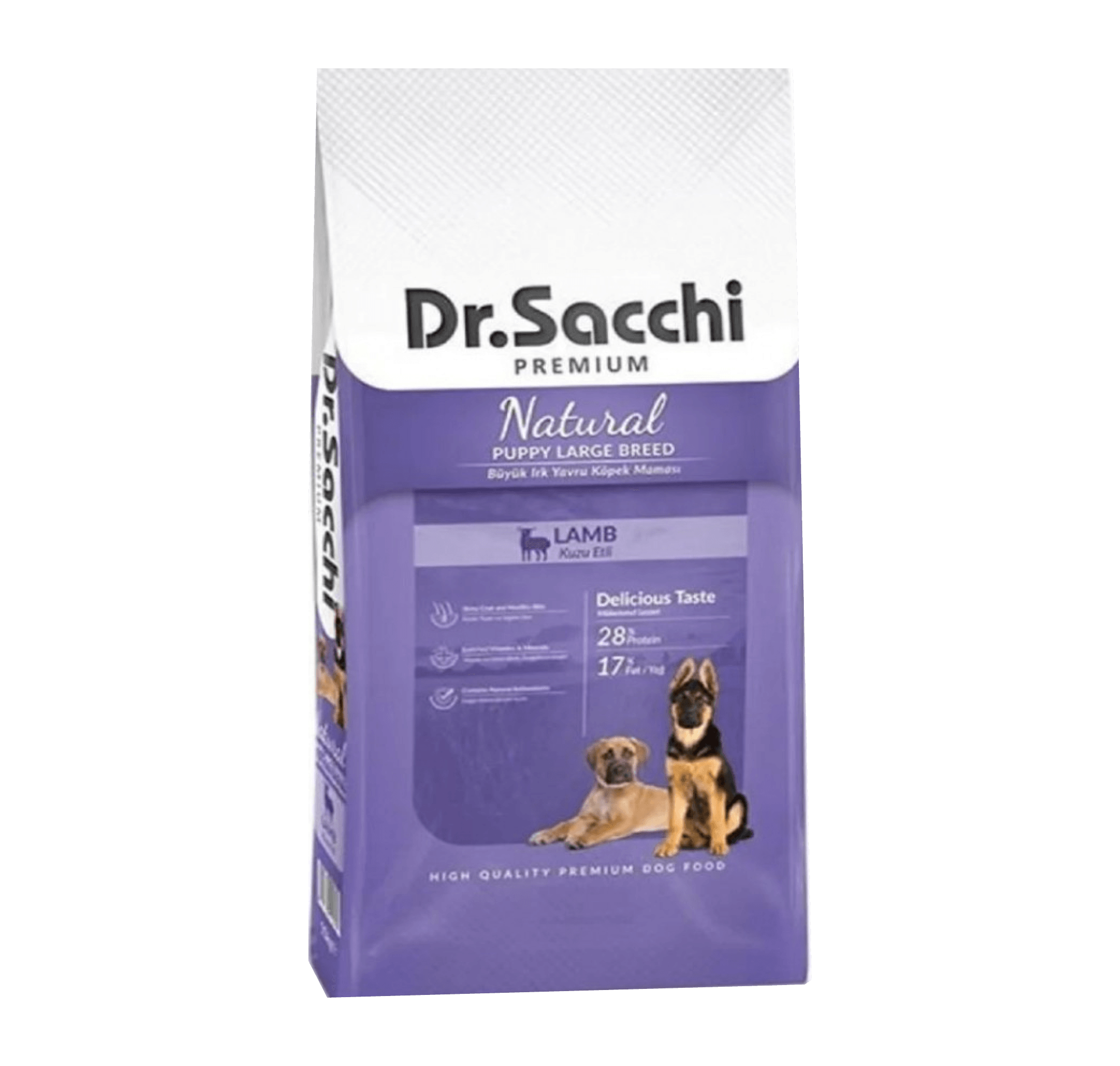 Dr. Sacchi Puppy Büyük Irk Kuzu Etli Yavru Köpek Maması 15 kg